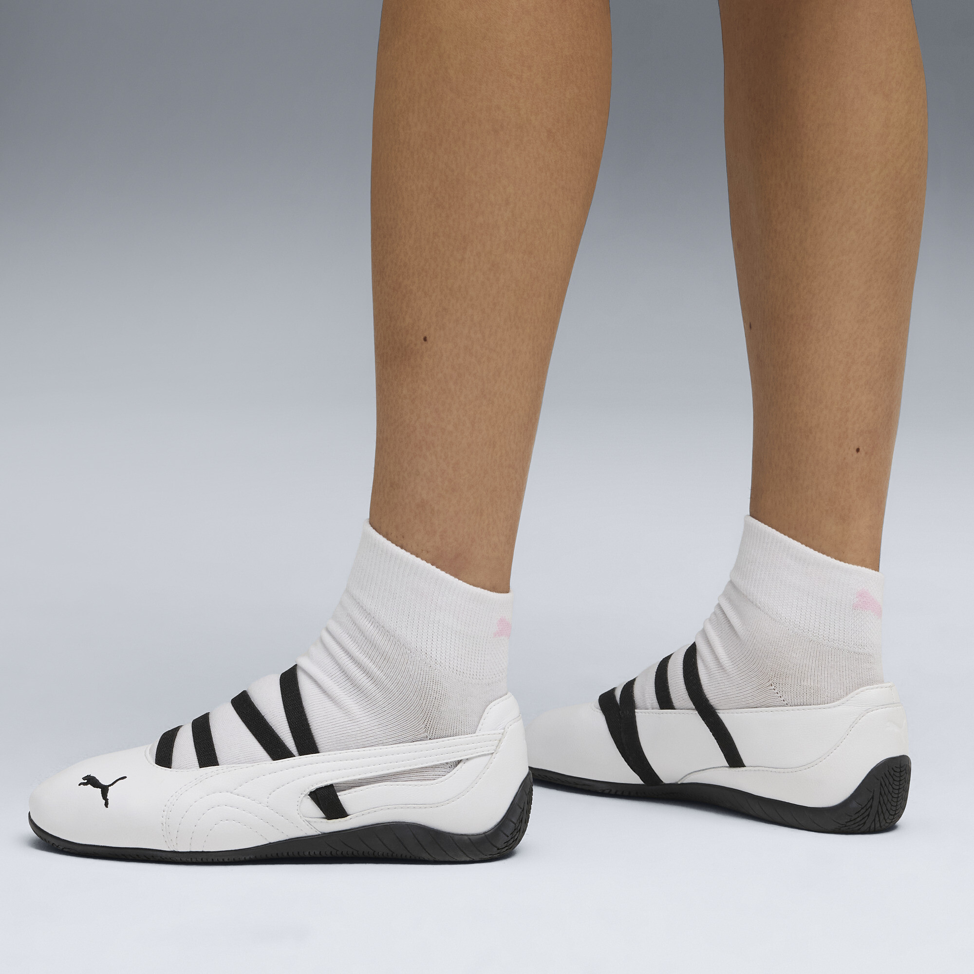 PUMA Speedcat Ballet leren schoenen voor Dames, Zwart/Wit, Maat 37,5 thumbnail 8