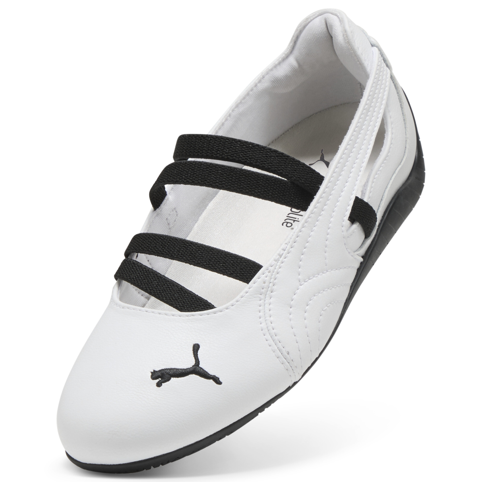 Speedcat Ballet leren schoenen voor Dames, Zwart/Wit, Maat 39 | PUMA