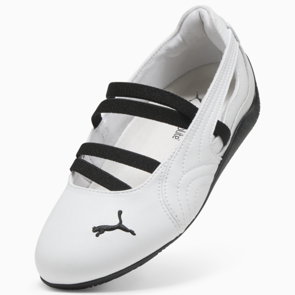 Balerinas Speedcat Cuero para mujer, PUMA White-PUMA White-PUMA Black, large-MEX