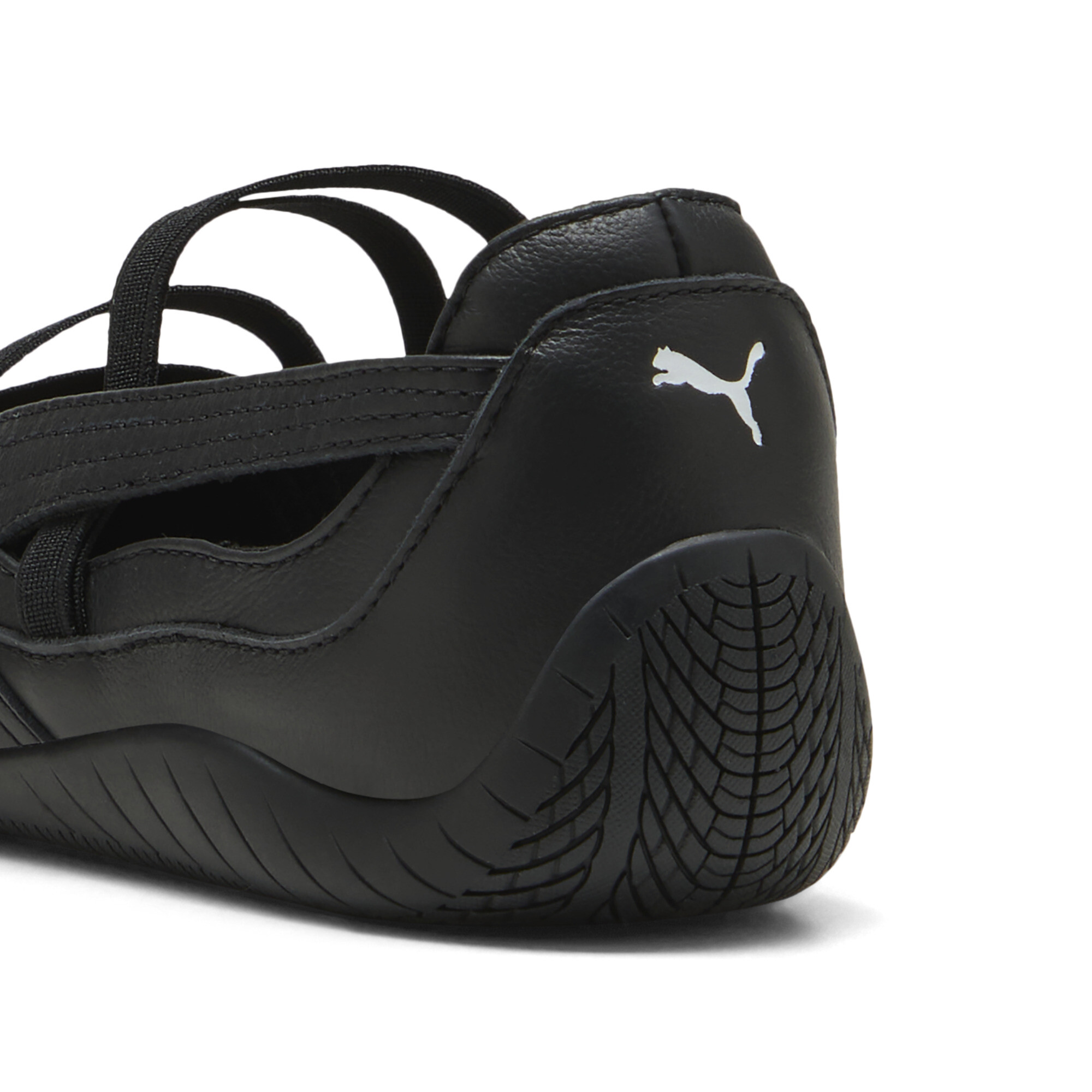 PUMA Speedcat Ballet leren schoenen voor Dames, Zwart/Wit, Maat 37 thumbnail 5