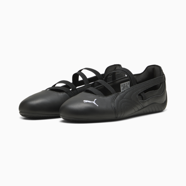 Balerinas Speedcat Cuero para mujer, PUMA Black-PUMA White, large-MEX