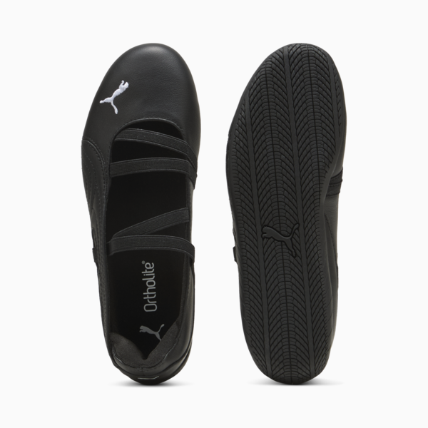 Balerinas Speedcat Cuero para mujer, PUMA Black-PUMA White, large-MEX