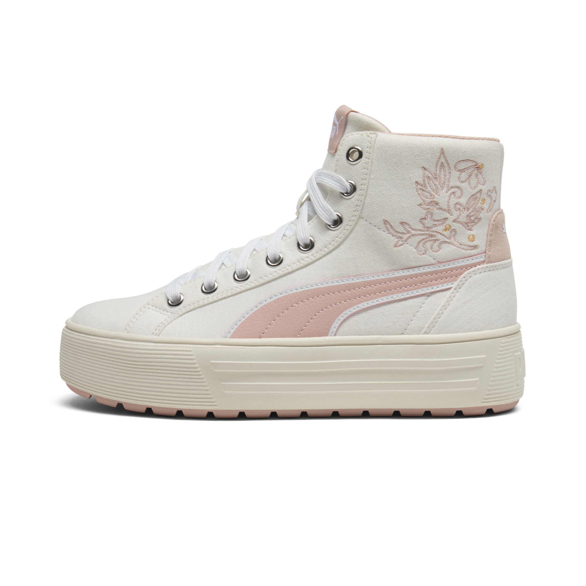 PUMA Kaia 2.0 Mid Novelty Flower Shoes in White - 403609_01