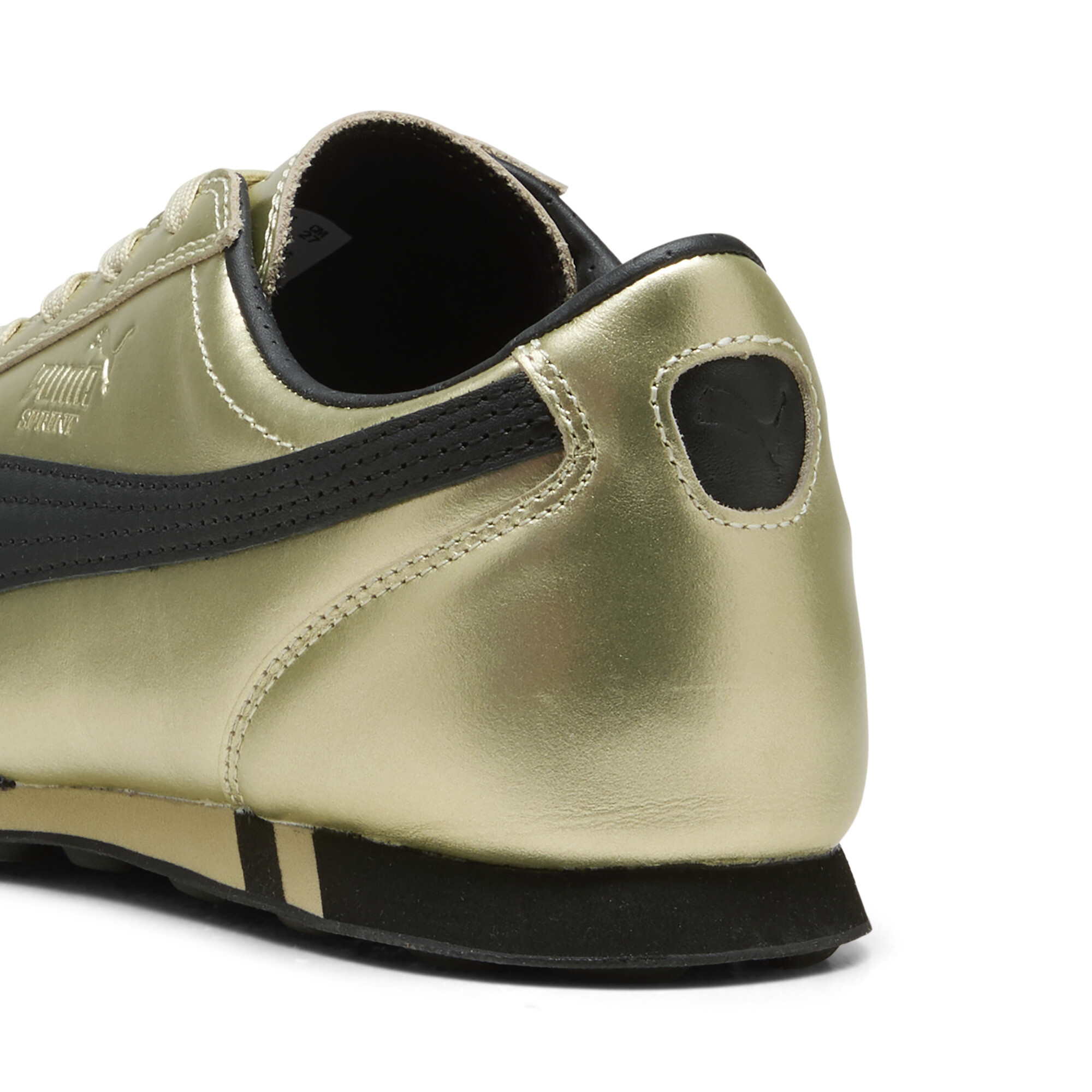 PUMA Sprint Metallic uniseks sneakers, Zwart/Goud, Maat 45 thumbnail 5