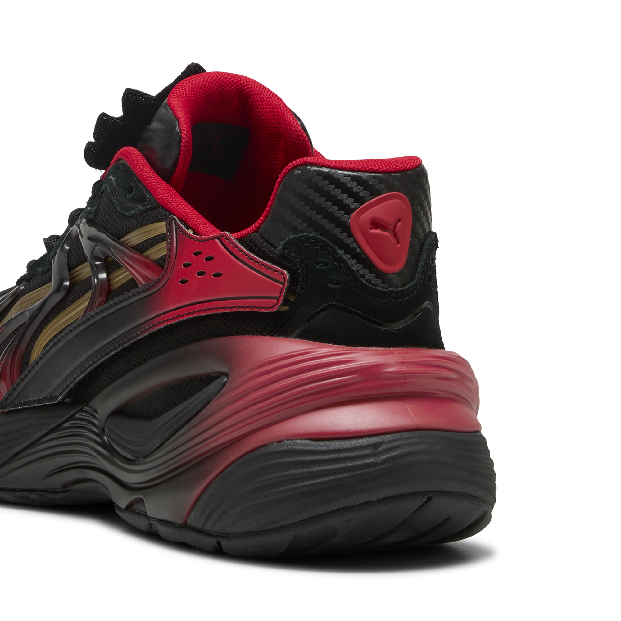 PUMA x SONIC THE HEDGEHOG Inverse Shadow uniseks sneakers, Zwart/Goud, Maat 38 thumbnail 6