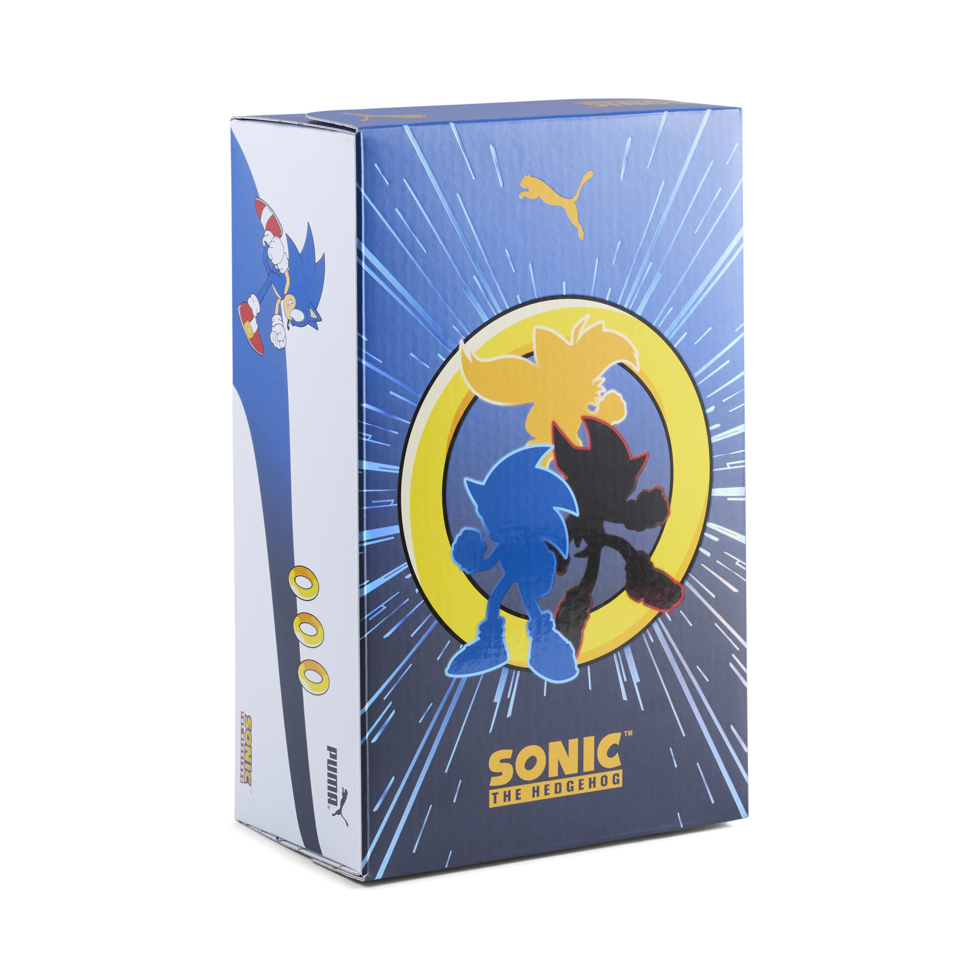 PUMA x SONIC THE HEDGEHOG Inverse Shadow uniseks sneakers, Zwart/Goud, Maat 38 thumbnail 2