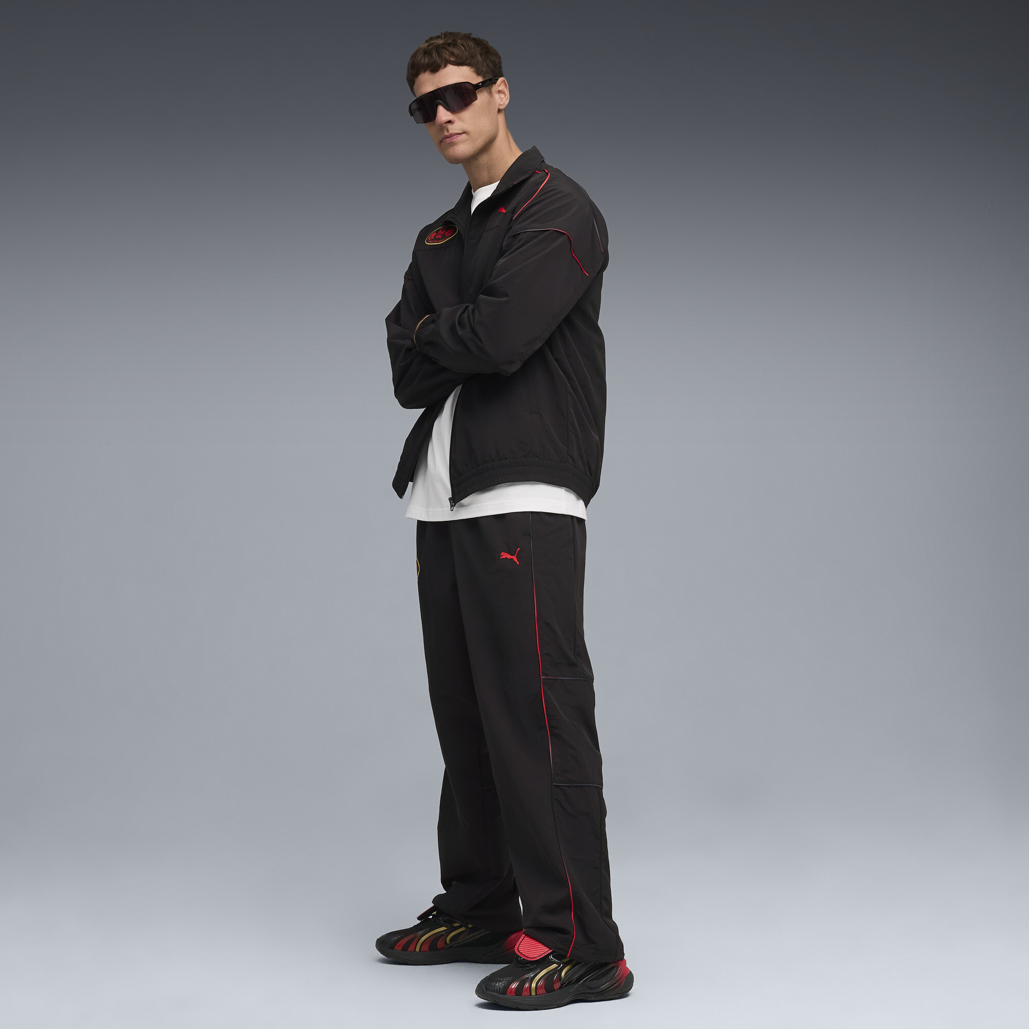 PUMA x SONIC THE HEDGEHOG Inverse Shadow uniseks sneakers, Zwart/Goud, Maat 38 thumbnail 8