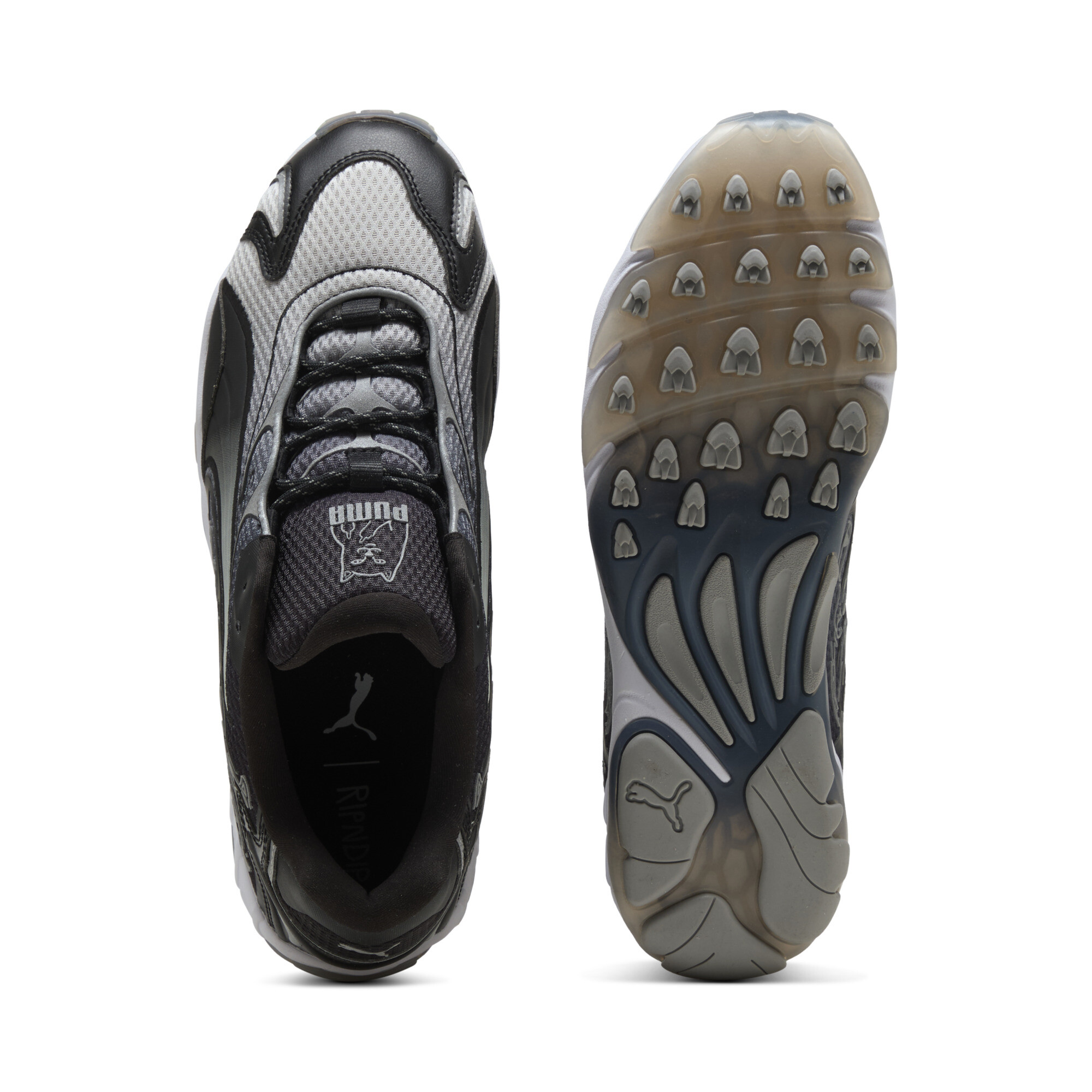PUMA x RIPNDIP Inhale uniseks sneakers, Zwart/Zilver, Maat 37,5 thumbnail 5