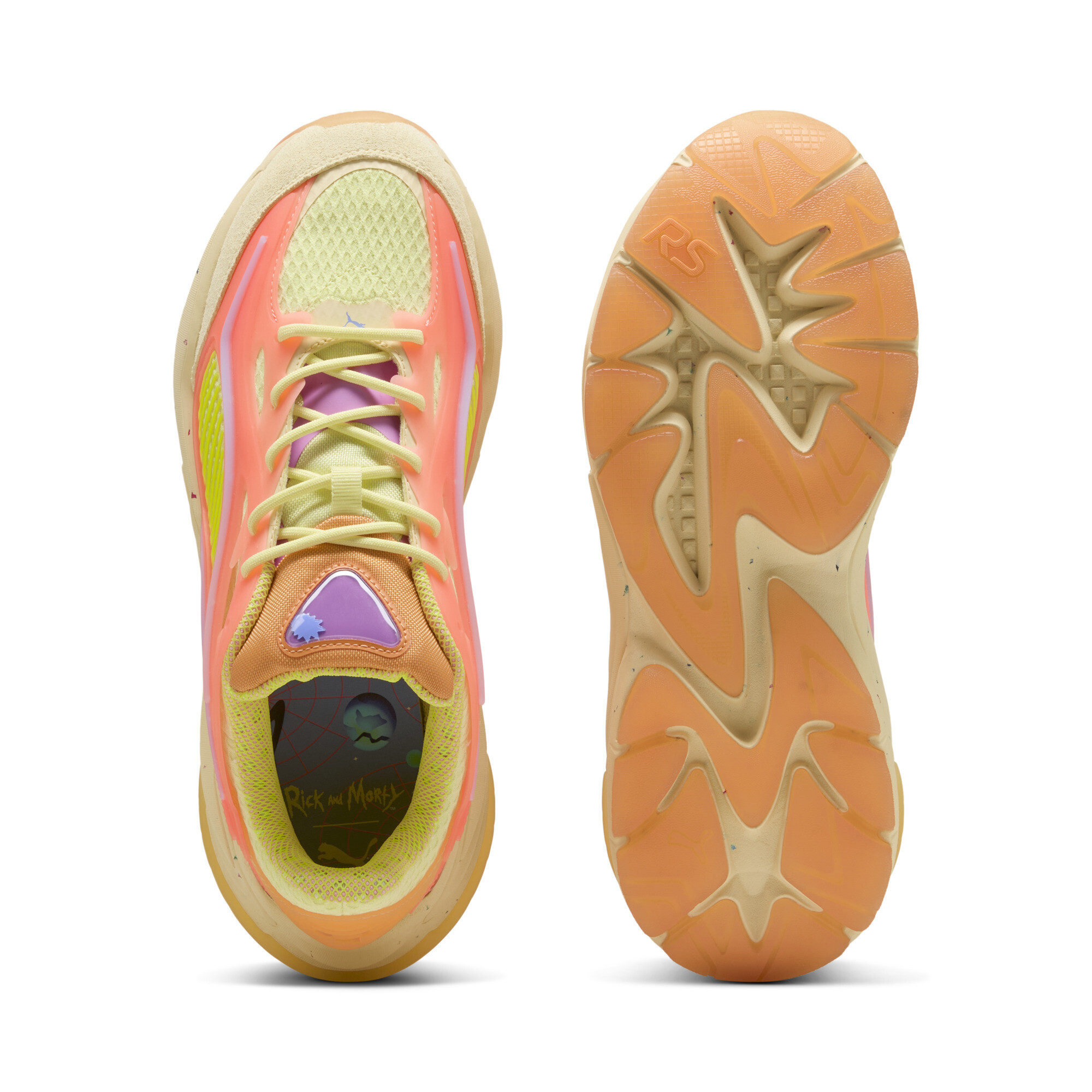 PUMA x RICK AND MORTY RS Surge sneakers Uniseks, Goud, Maat 37 thumbnail 5