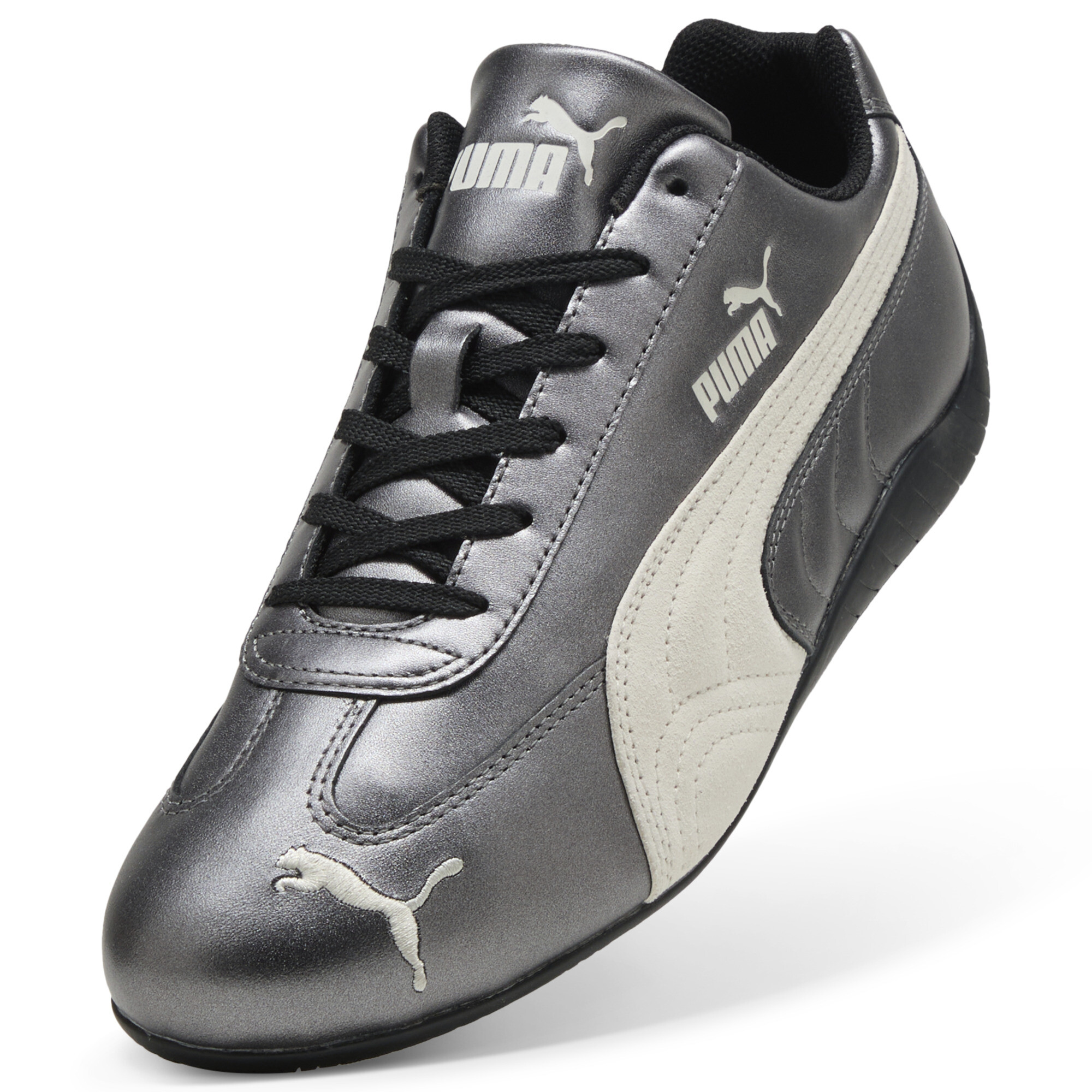 PUMA Speetcat Metallic sneakers uniseks, Zwart/Wit, Maat 44 thumbnail 2