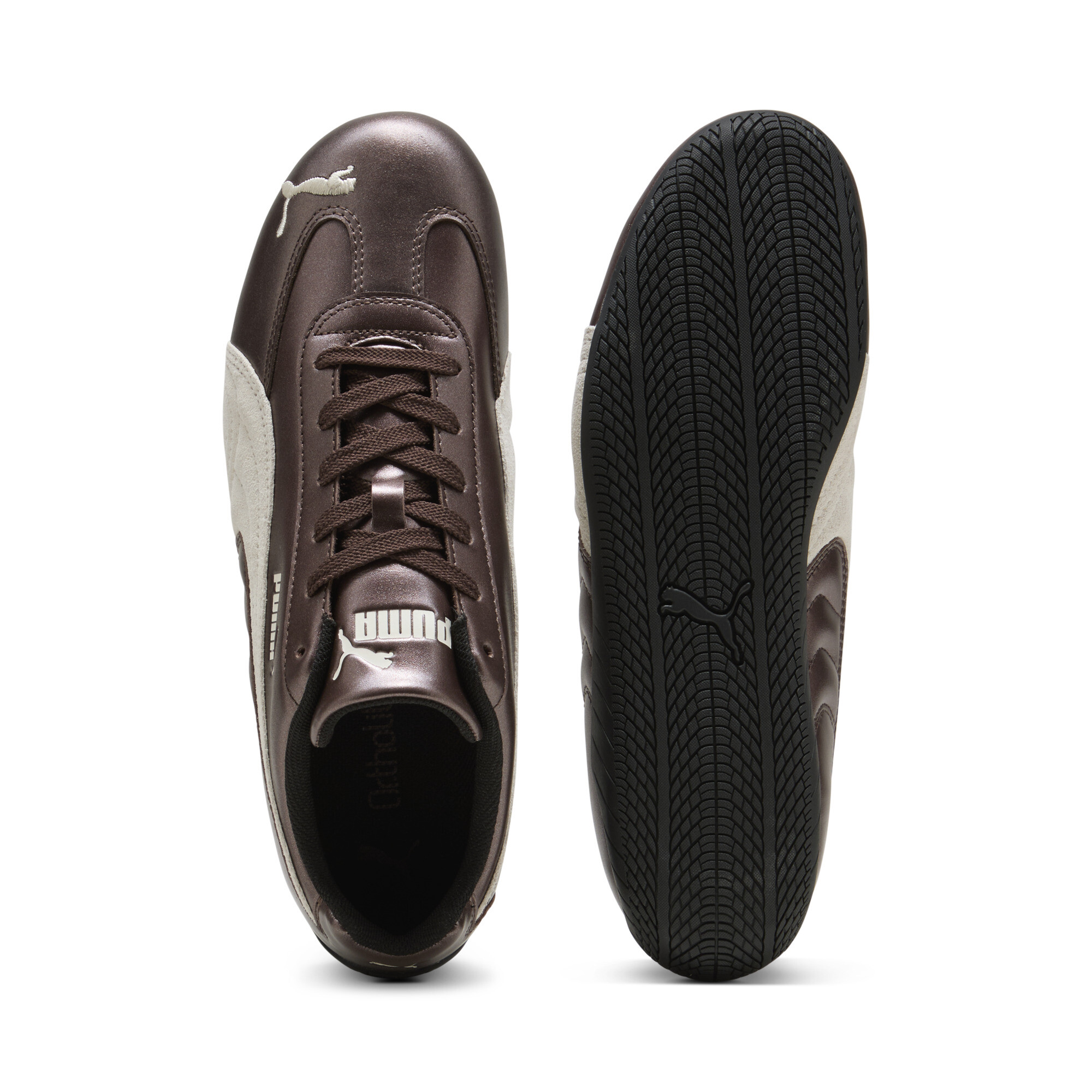 PUMA Speetcat Metallic sneakers uniseks, Wit/Bruin, Maat 36 thumbnail 4