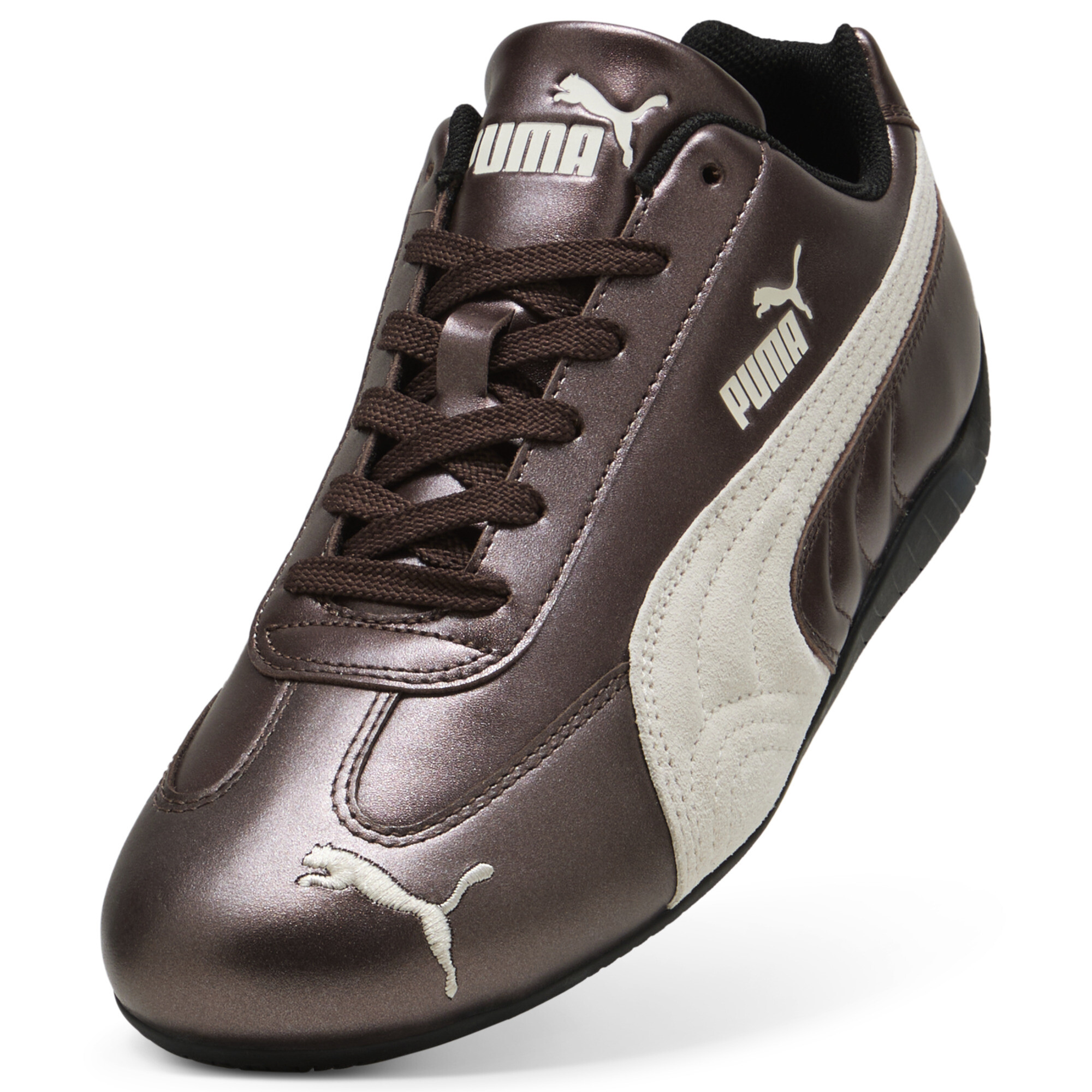 PUMA Speetcat Metallic sneakers uniseks, Wit/Bruin, Maat 36 thumbnail 2