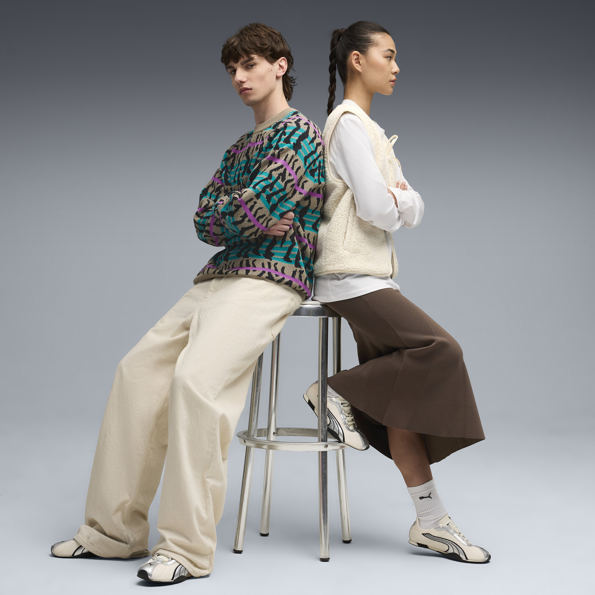 PUMA H-Street OG uniseks sneakers, Zilver, Maat 38 thumbnail 7