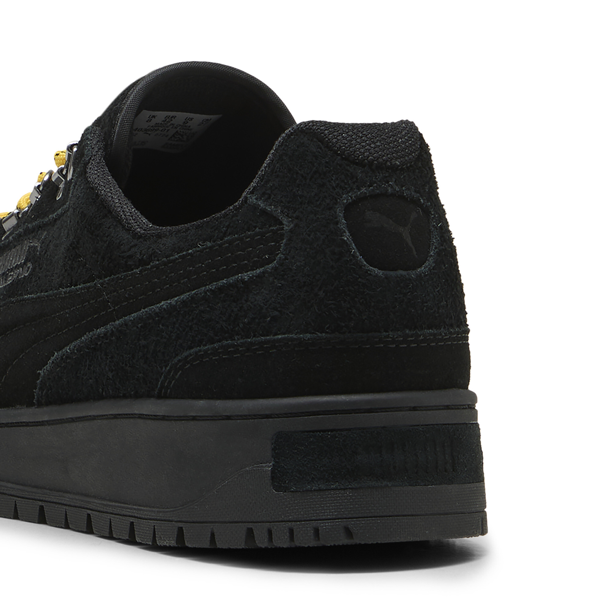 PUMA Palermo Alpino Fuzzy sneakers, Zwart/Geel, Maat 36 thumbnail 5