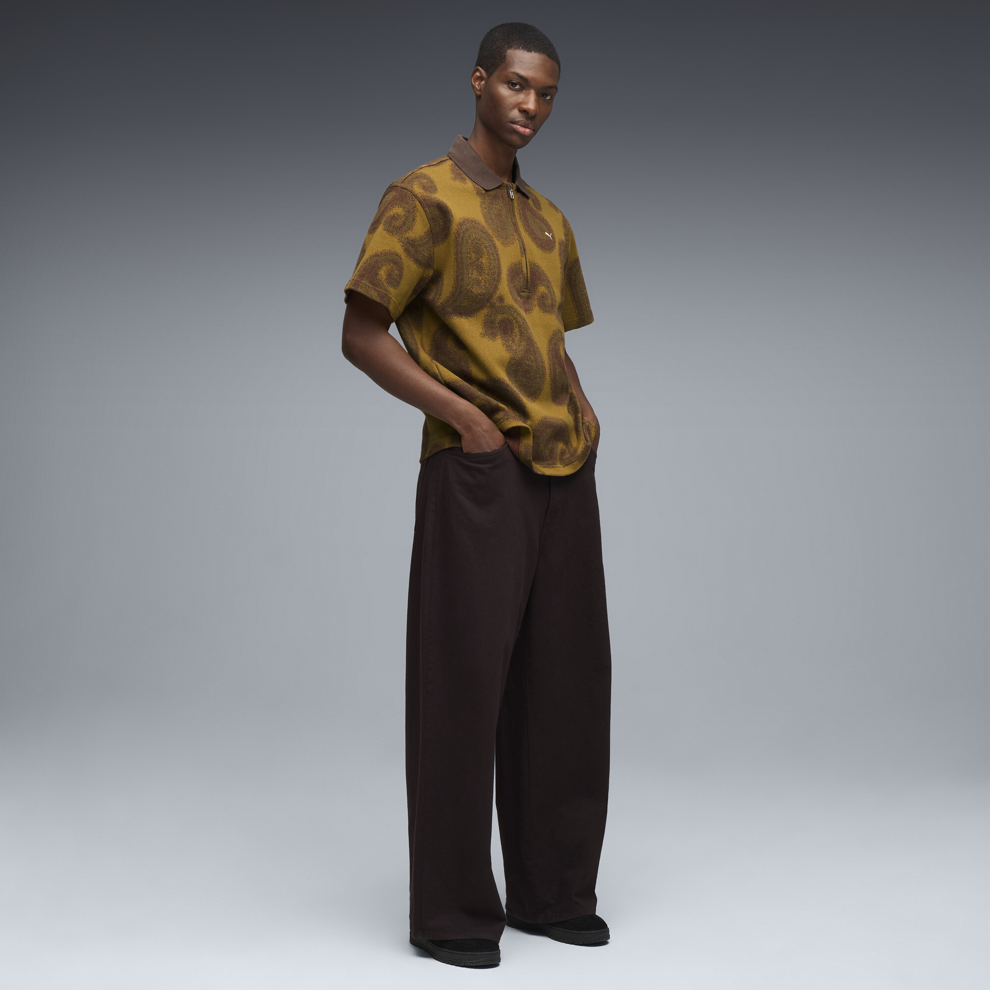 PUMA Palermo Alpino Fuzzy sneakers, Zwart/Geel, Maat 36 thumbnail 9