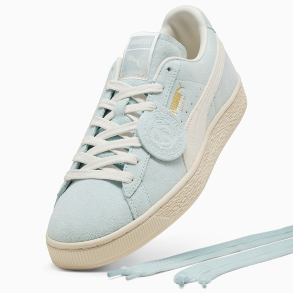 Suede Charles F. Stead II Sneakers Unisex, Green Glimmer-PUMA White, large-ZAF