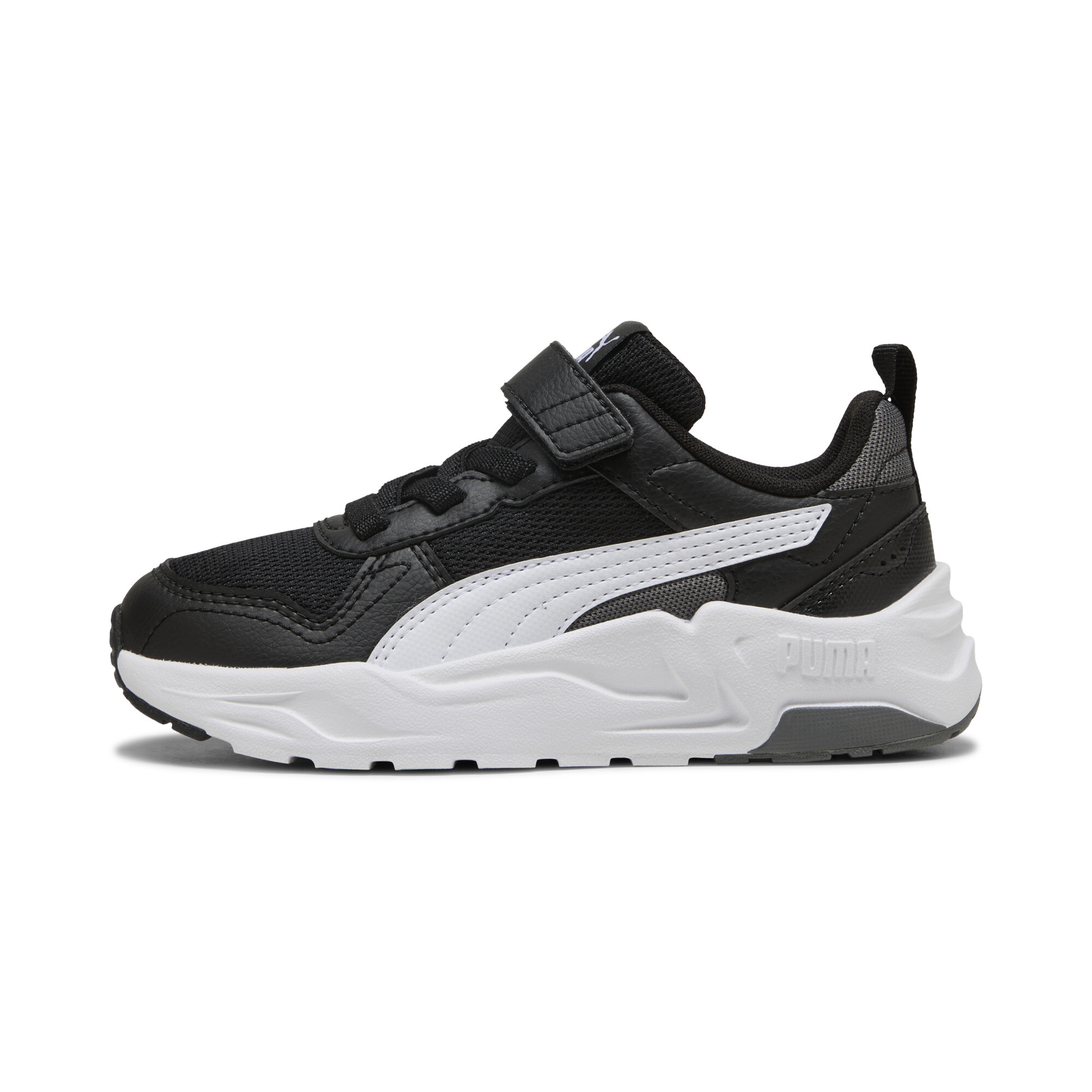 PUMA Trinity 2 LT sneakers, Zwart/Grijs/Wit, Maat 29