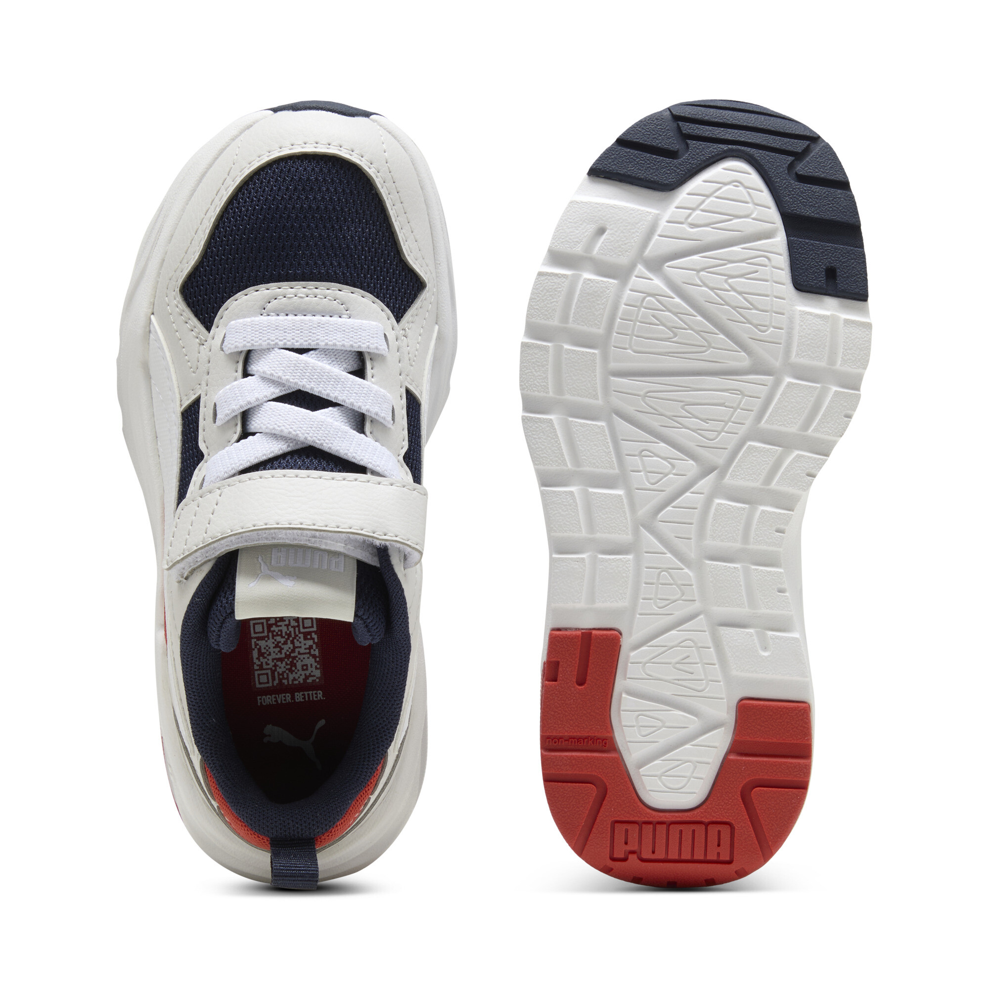 PUMA Trinity 2 LT sneakers, Blauw/Grijs/Wit, Maat 31,5 thumbnail 4