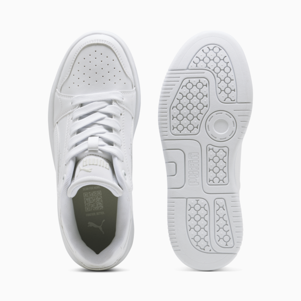 Rebound Femme Sneakers Youth, PUMA White-Vapor Gray, large-ZAF