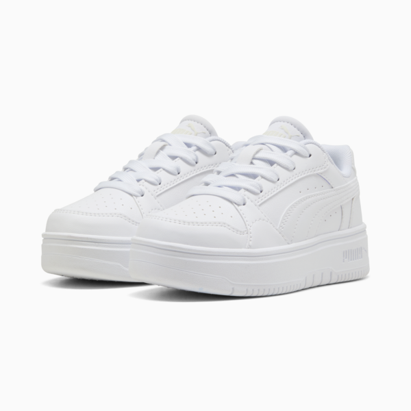 Rebound Femme Sneakers Kids, PUMA White-Vapor Gray, large-ZAF