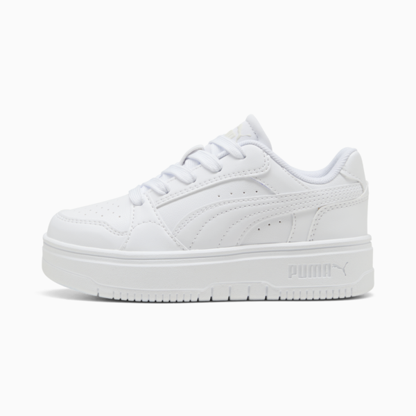 Rebound Femme Sneakers Kids, PUMA White-Vapor Gray, large-ZAF