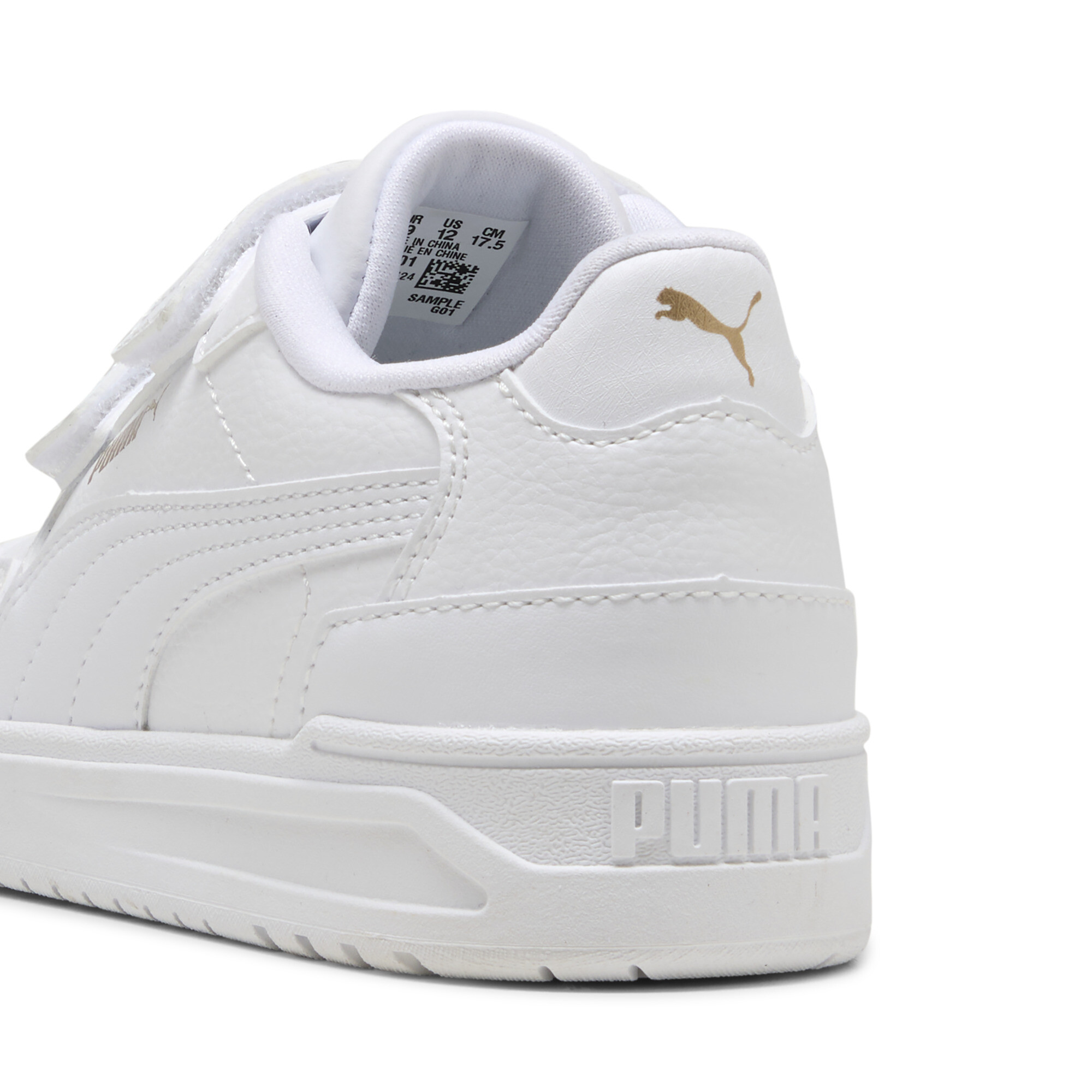 PUMA Shuffle Downtown lage sneakers, Wit/Goud, Maat 33 thumbnail 5