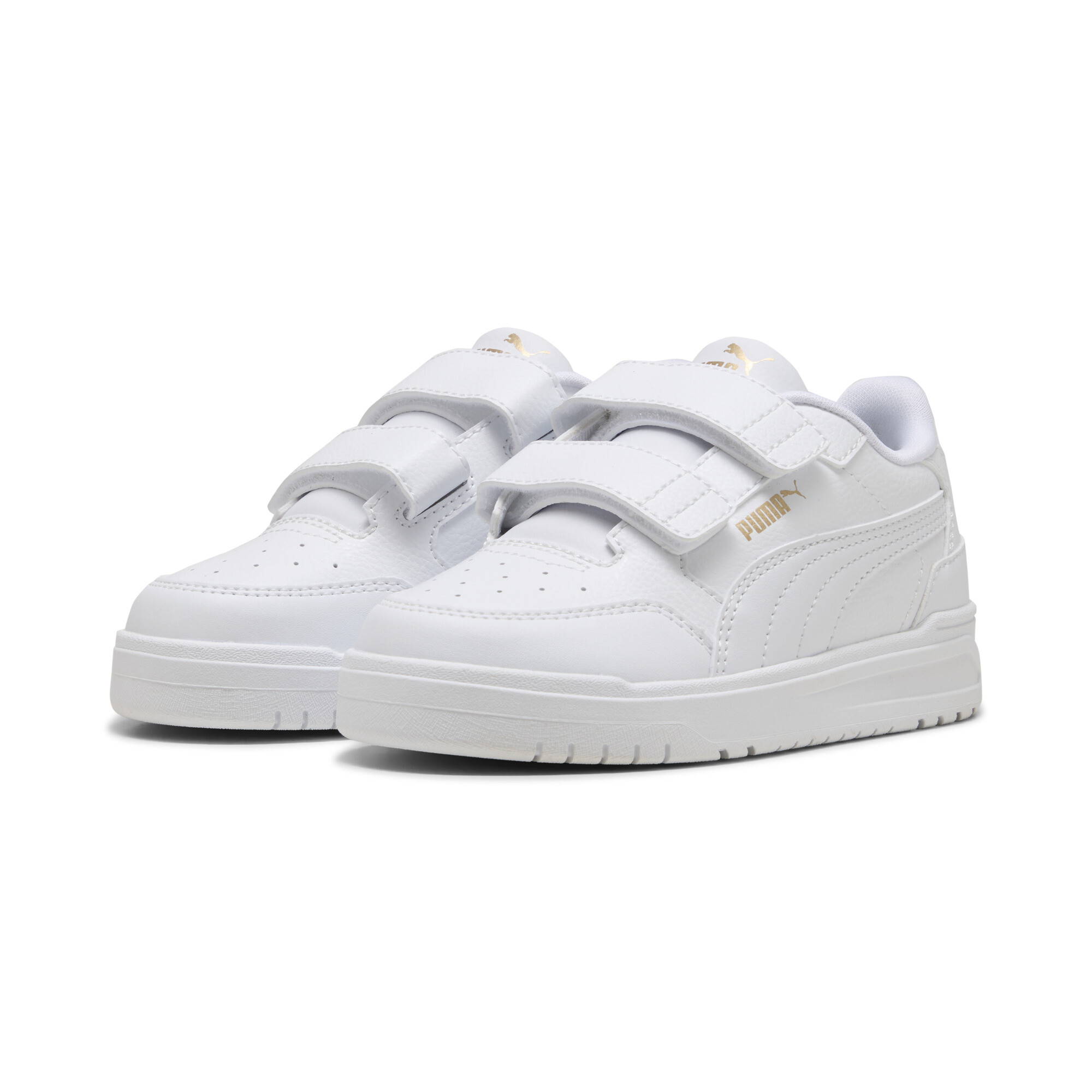 PUMA Shuffle Downtown lage sneakers, Wit/Goud, Maat 33 thumbnail 6