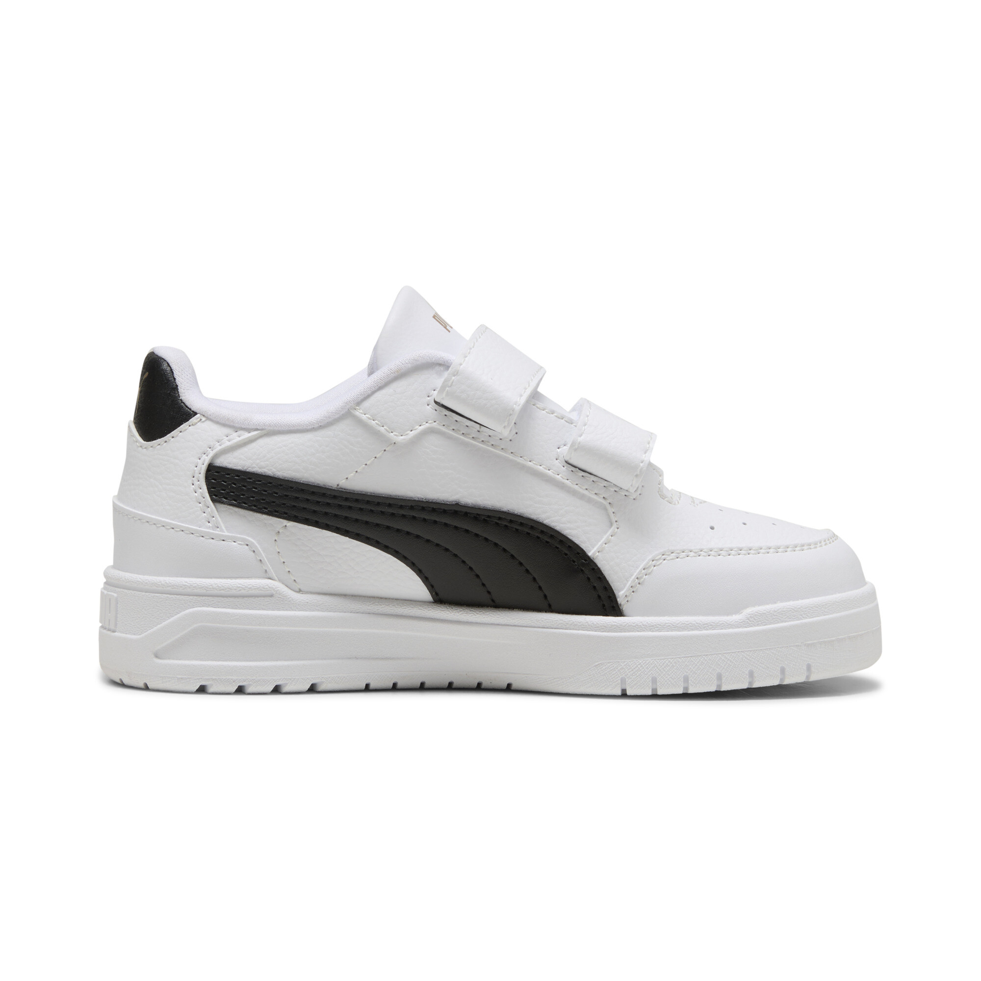 PUMA Shuffle Downtown lage sneakers, Zwart/Wit/Goud, Maat 28,5 thumbnail 3