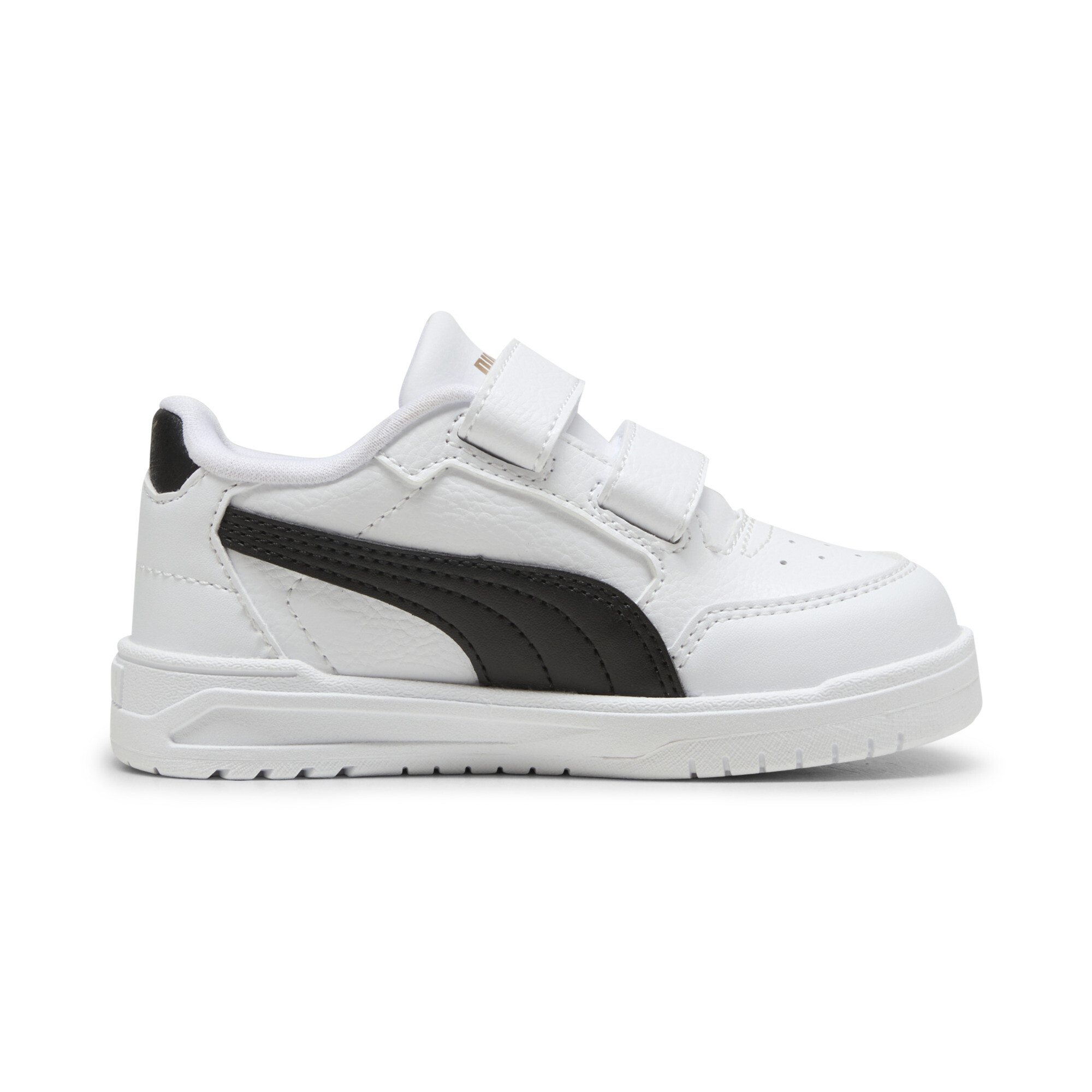 PUMA Shuffle Downtown sneakers, Zwart/Wit/Goud, Maat 26 thumbnail 3