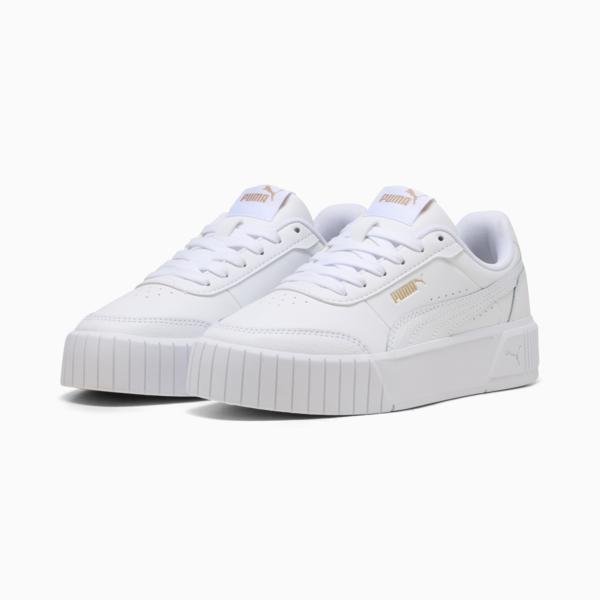 Carina Mia Sneakers Youth, PUMA White-PUMA Gold, large-ZAF