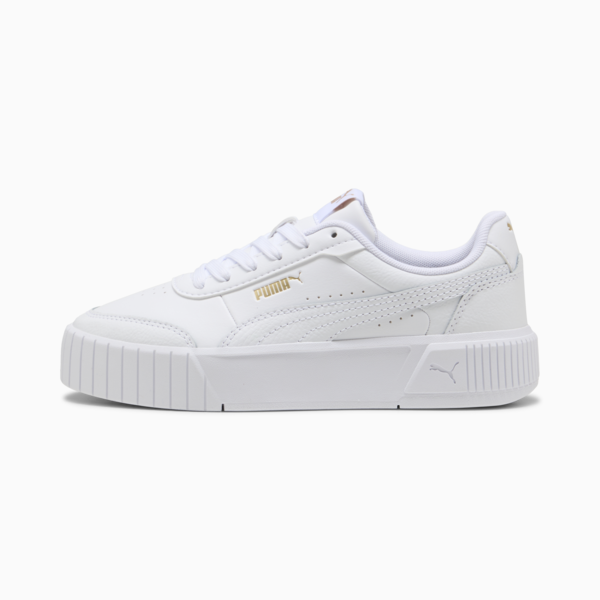 Carina Mia Sneakers Youth, PUMA White-PUMA Gold, large-ZAF
