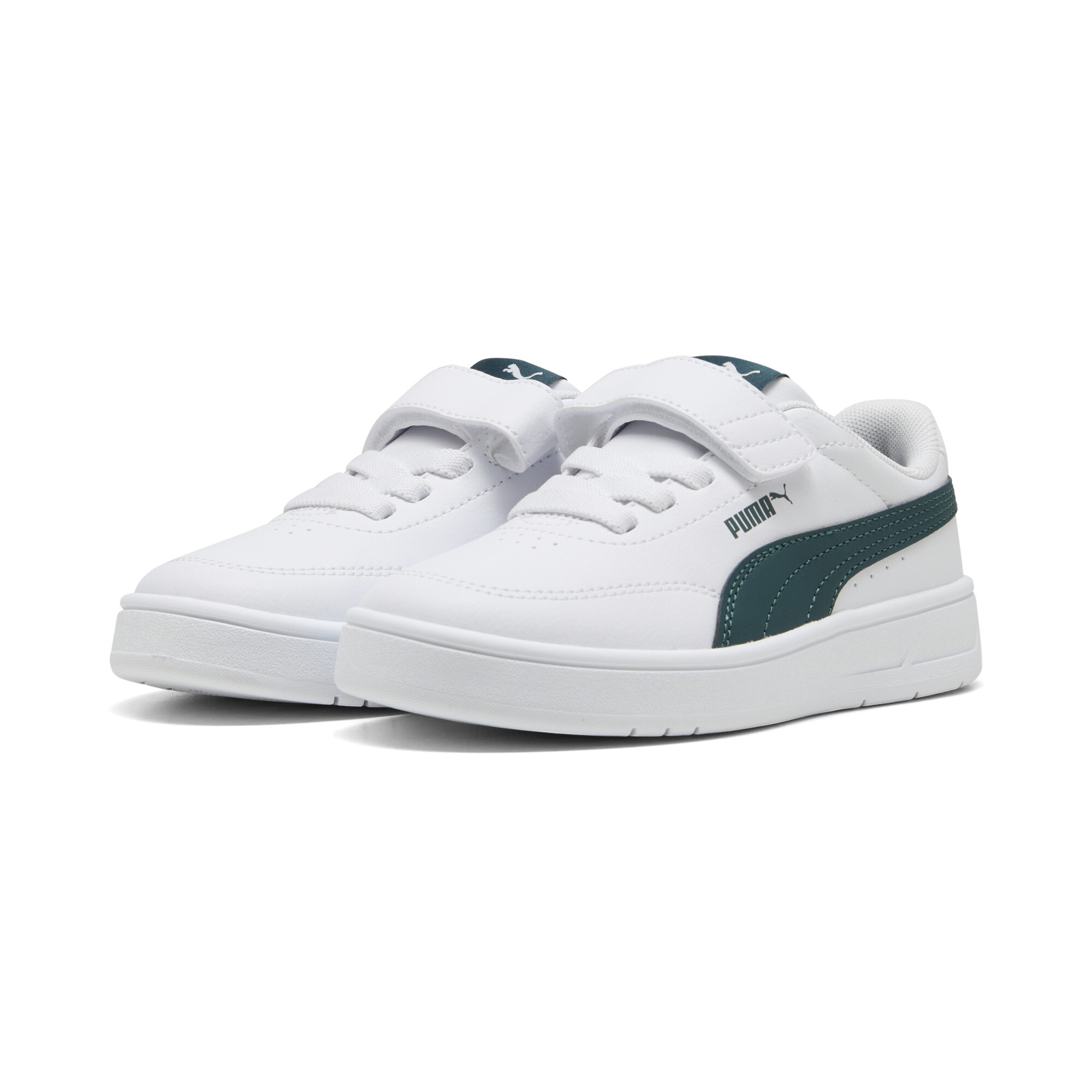 PUMA Court Classic Clean sneakers, Groen/Wit, Maat 32 thumbnail 6
