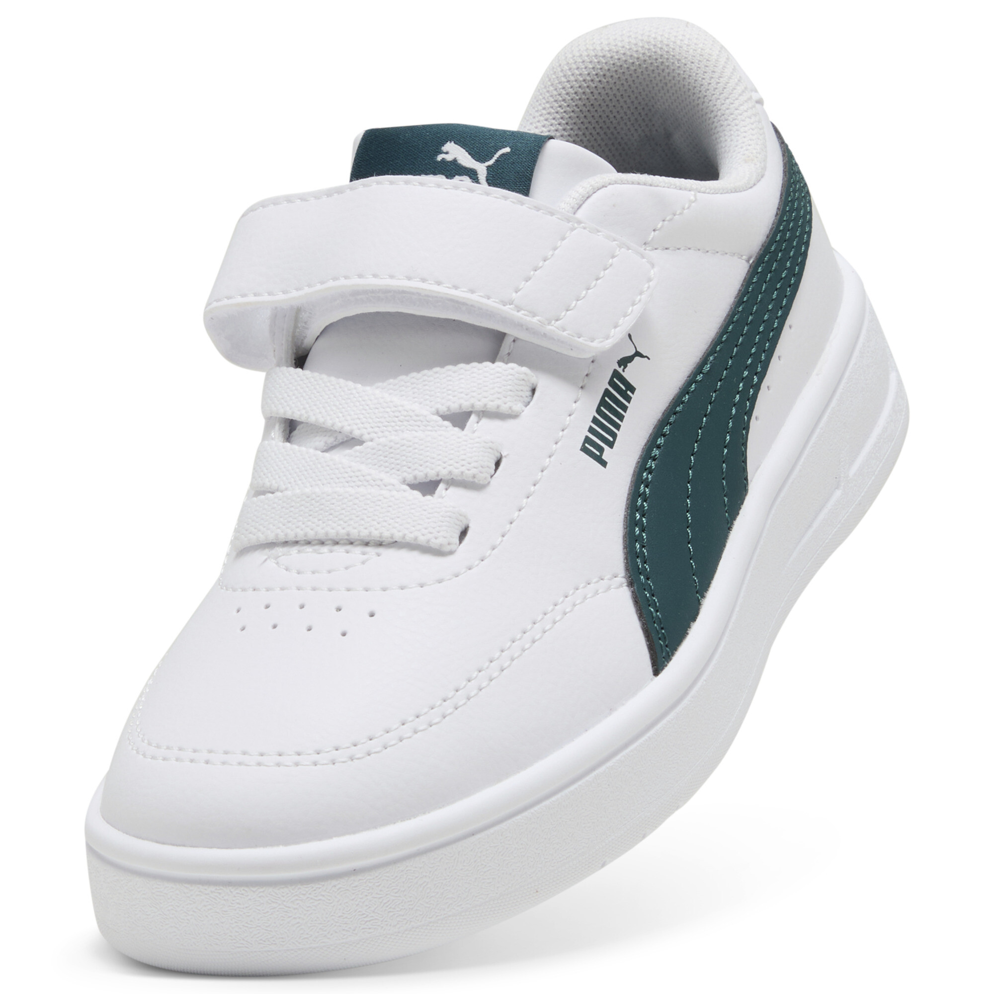 PUMA Court Classic Clean sneakers, Groen/Wit, Maat 32 thumbnail 2