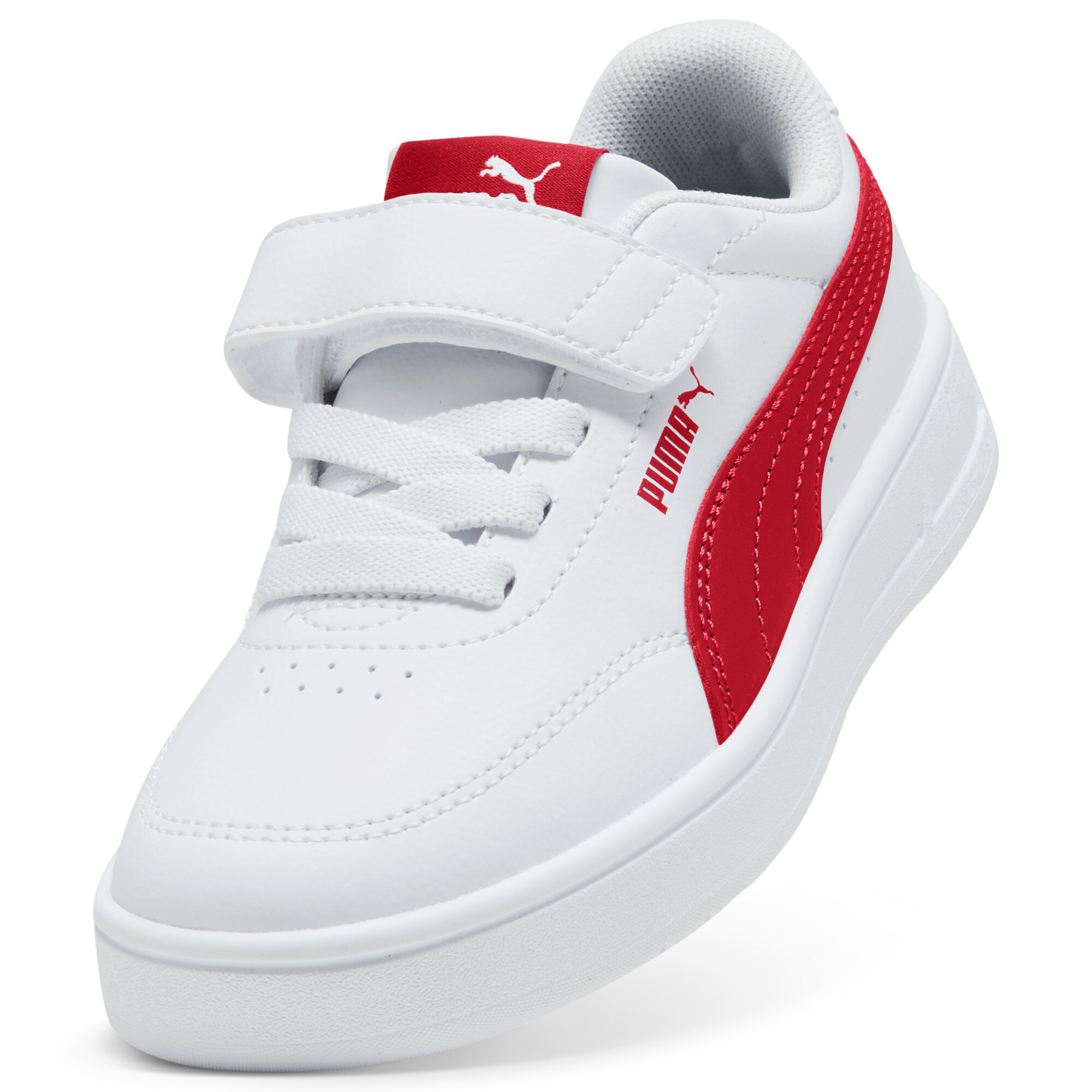 PUMA Court Classic Clean sneakers, Rood/Wit, Maat 34 thumbnail 2