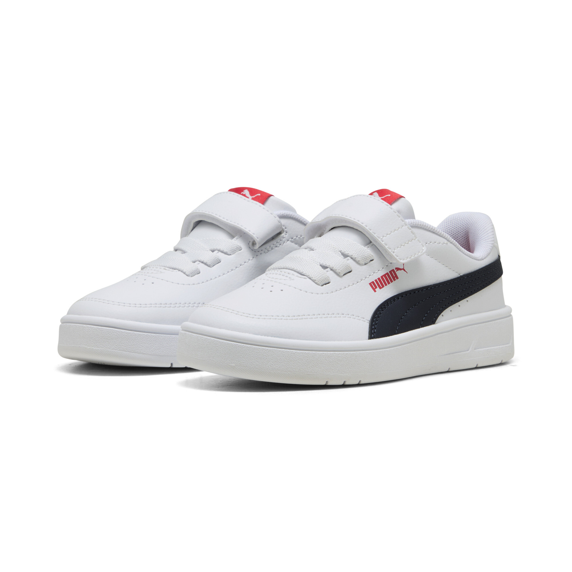 PUMA Court Classic Clean sneakers, Blauw/Rood/Wit, Maat 34,5 thumbnail 6