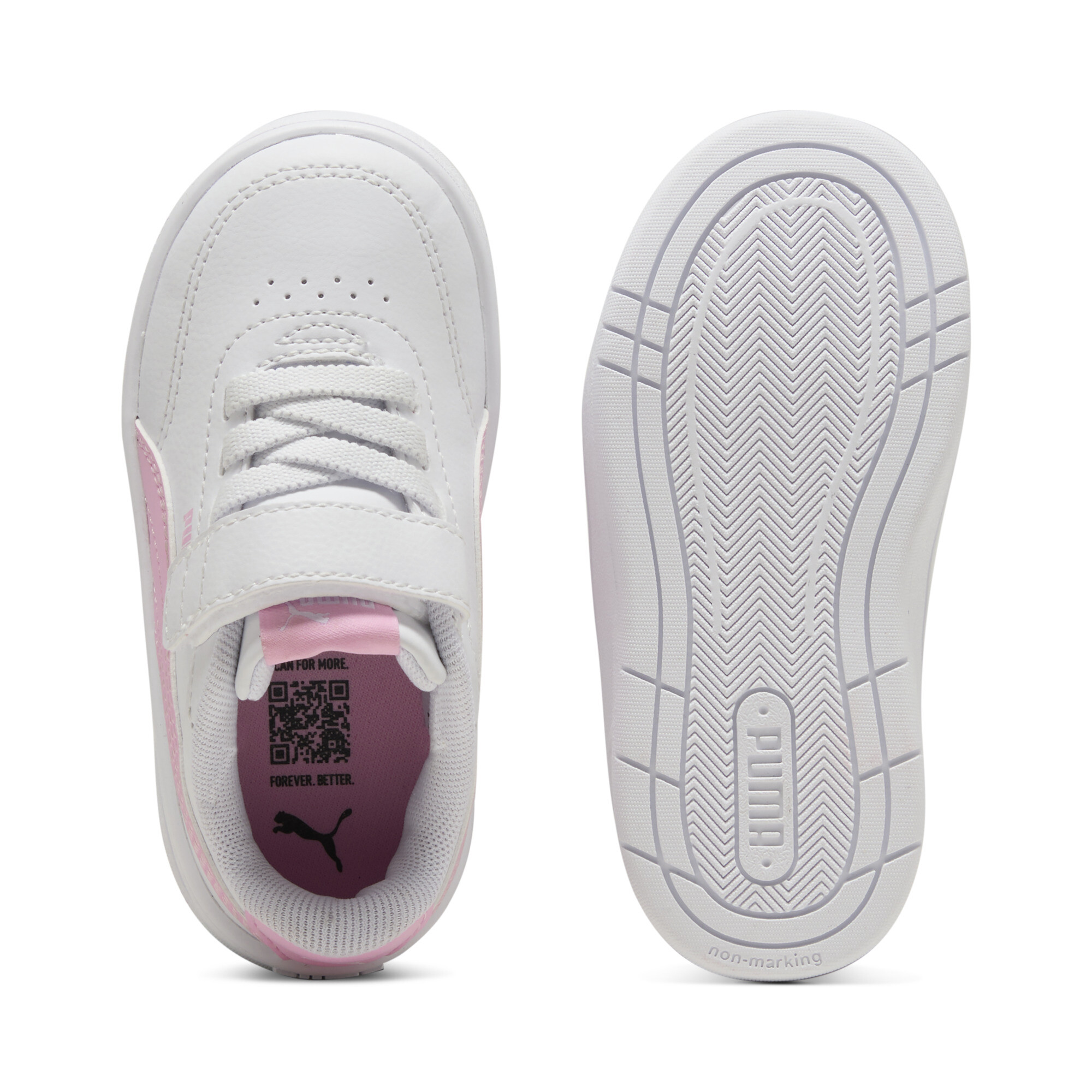 PUMA Court Classic Clean sneakers, Roze/Wit, Maat 22 thumbnail 4
