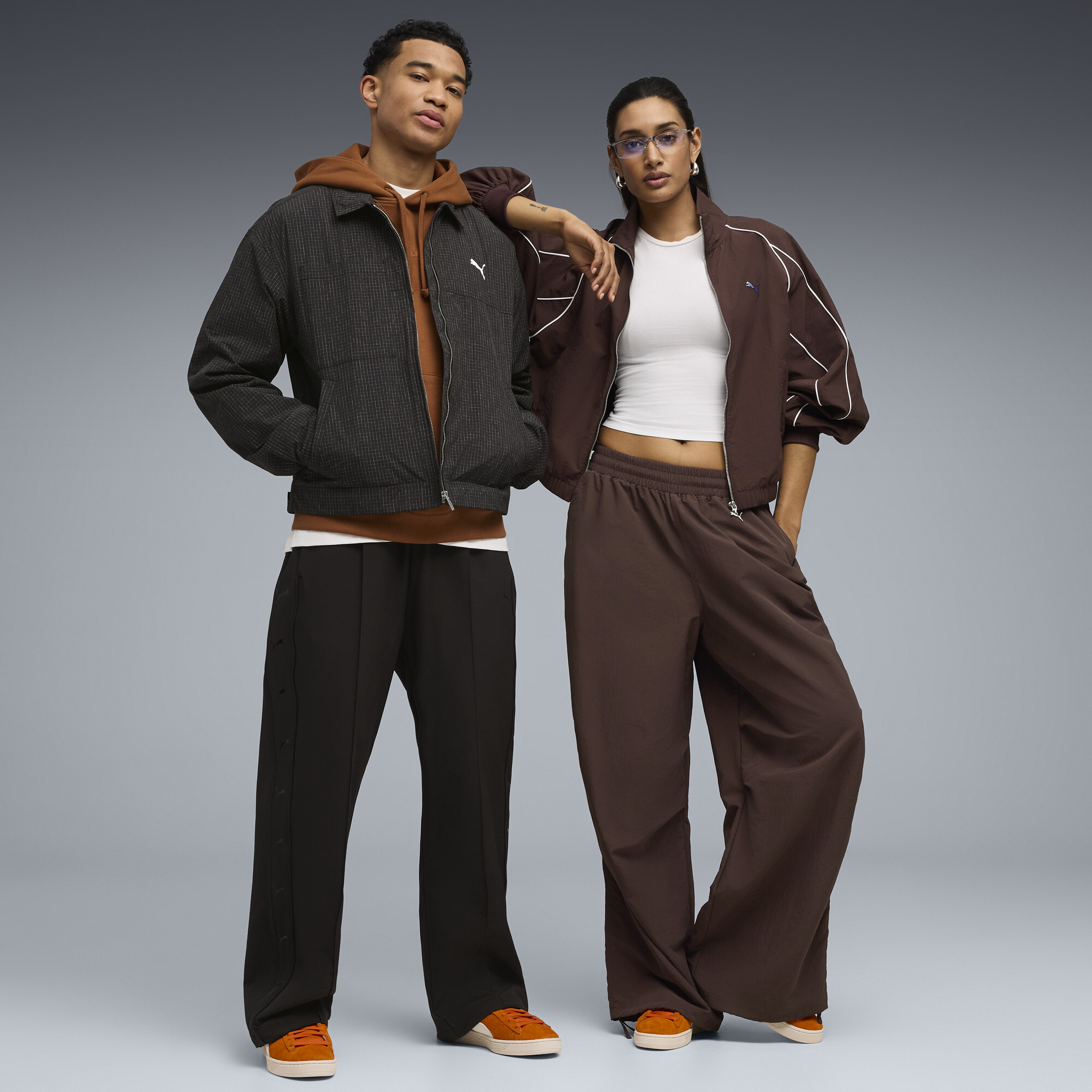 PUMA Suede Charles F. Stead IV uniseks sneakers, Wit/Oranje, Maat 42,5 thumbnail 7