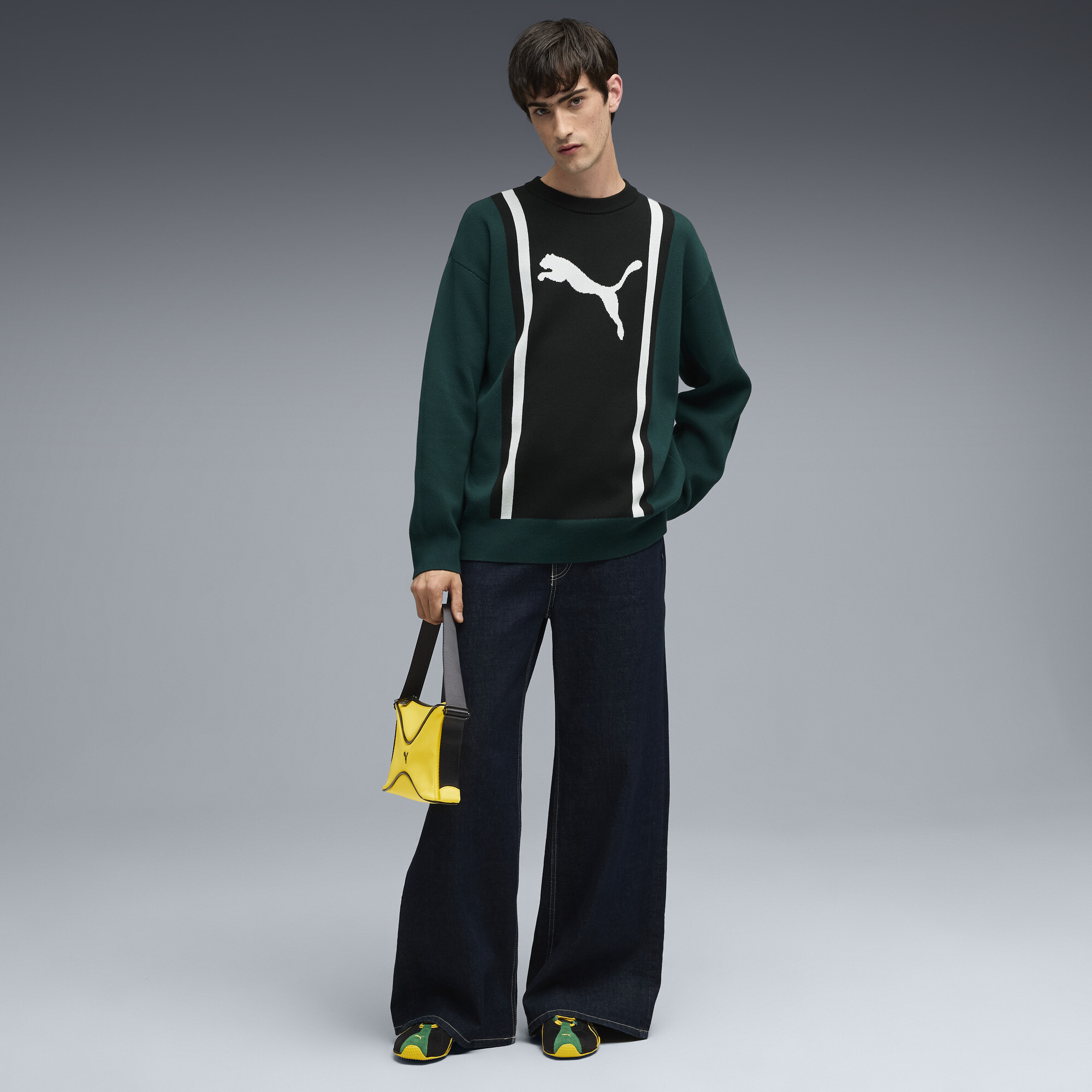 PUMA H-Street uniseks sneakers, Zwart/Geel, Maat 35,5 thumbnail 7