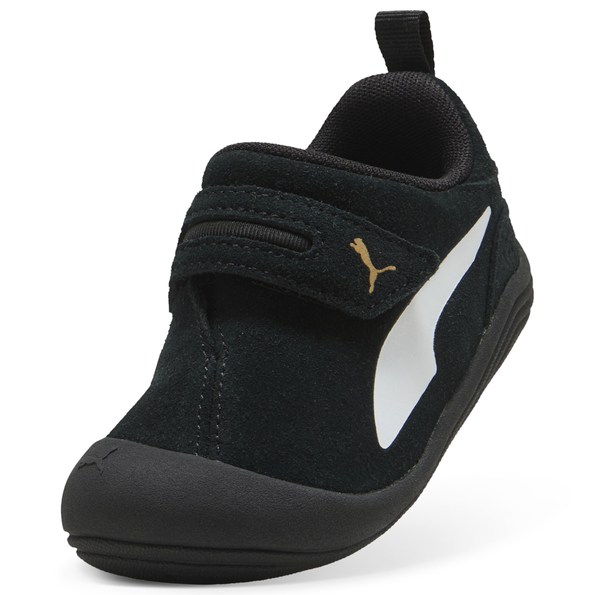 PUMA Kitten Premium sneakers, Zwart/Wit/Goud, Maat 26 thumbnail 3