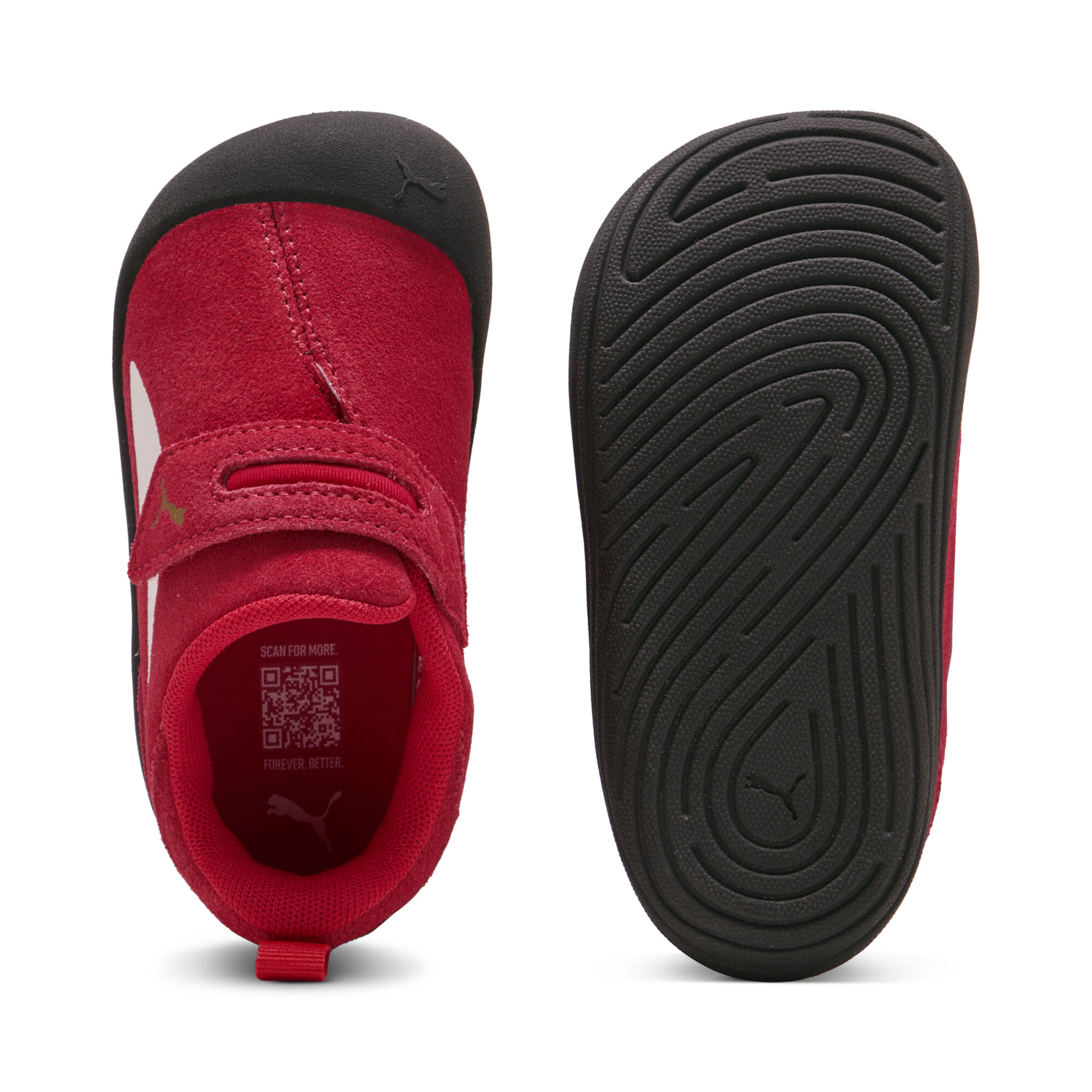 PUMA Kitten Premium sneakers, Rood/Wit/Goud, Maat 20 thumbnail 5