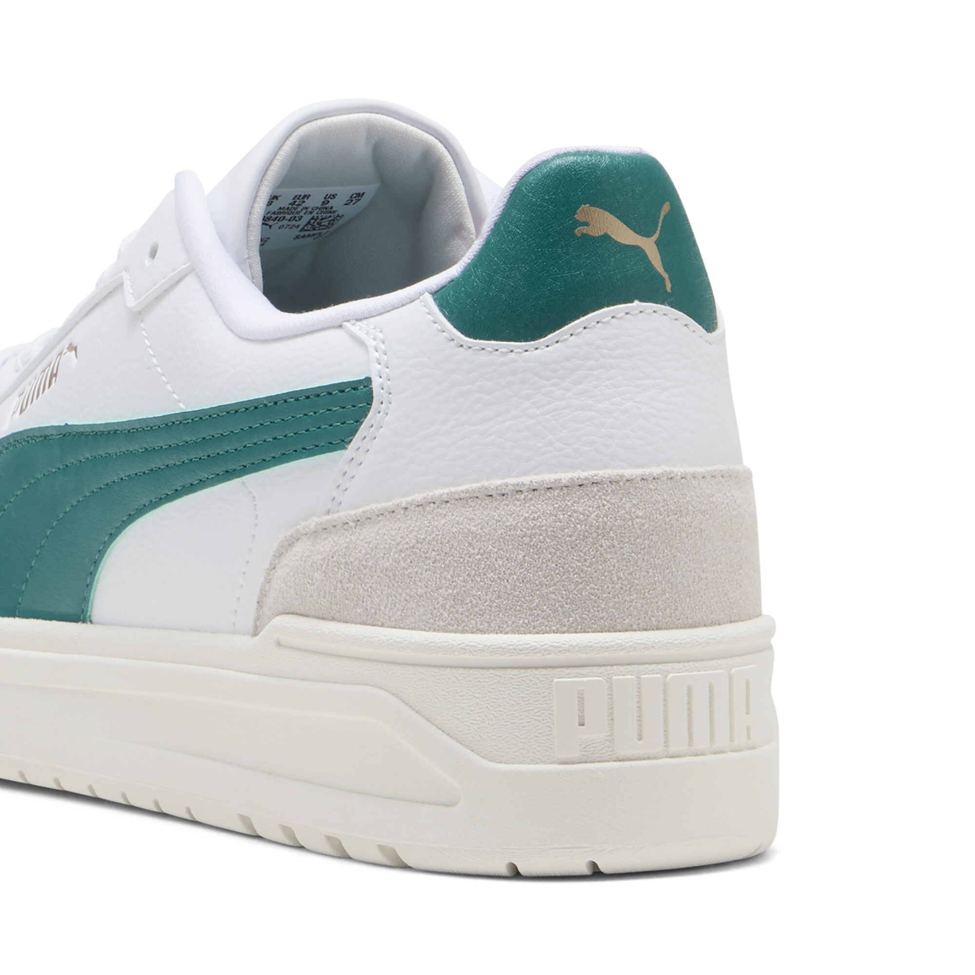 PUMA Shuffle Downtown uniseks sneakers, Groen/Grijs/Wit, Maat 42,5 thumbnail 5
