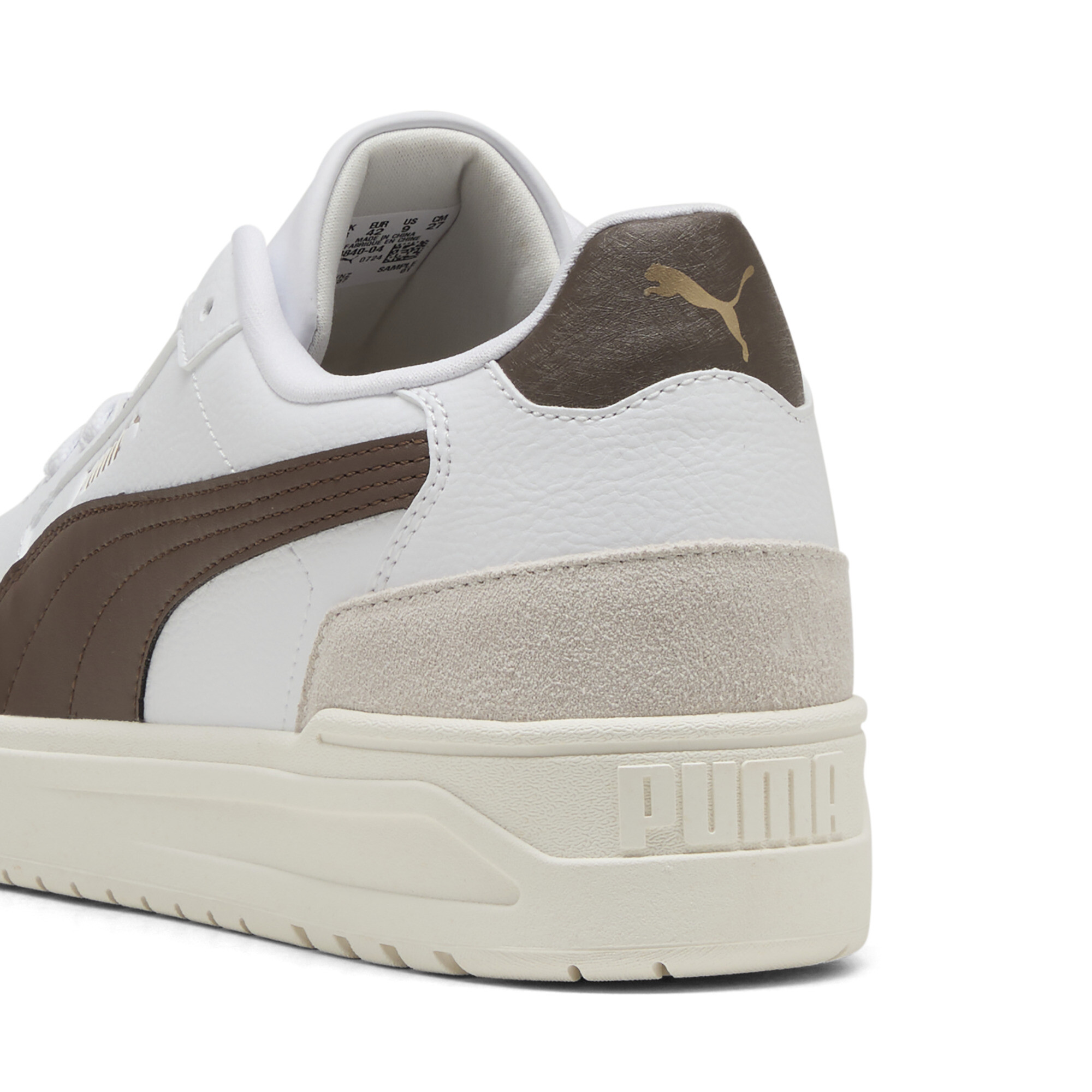 PUMA Shuffle Downtown uniseks sneakers, Grijs/Wit/Brons, Maat 39 thumbnail 5