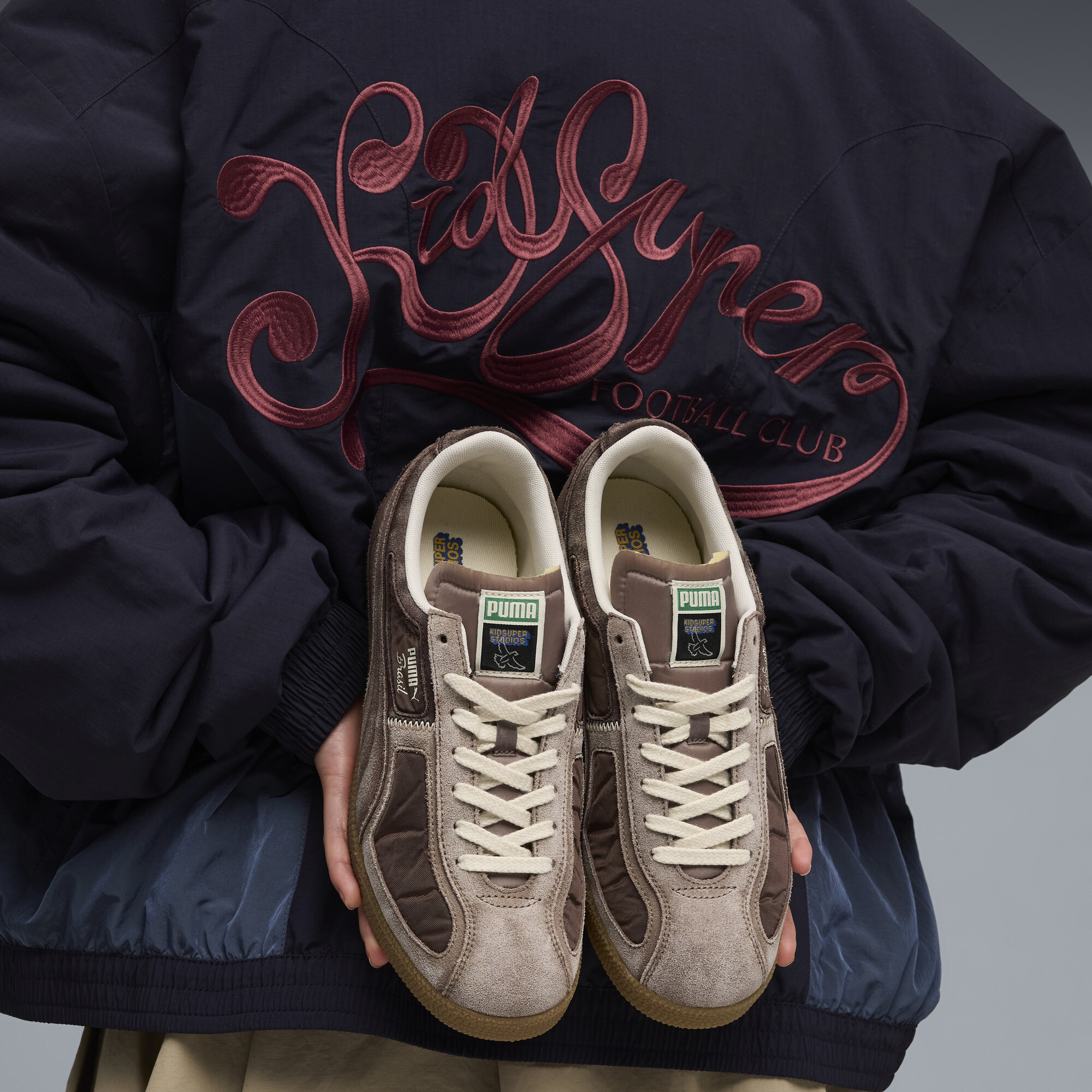 PUMA x KIDSUPER Brasil Panels sneakers, Bruin, Maat 38,5 thumbnail 8