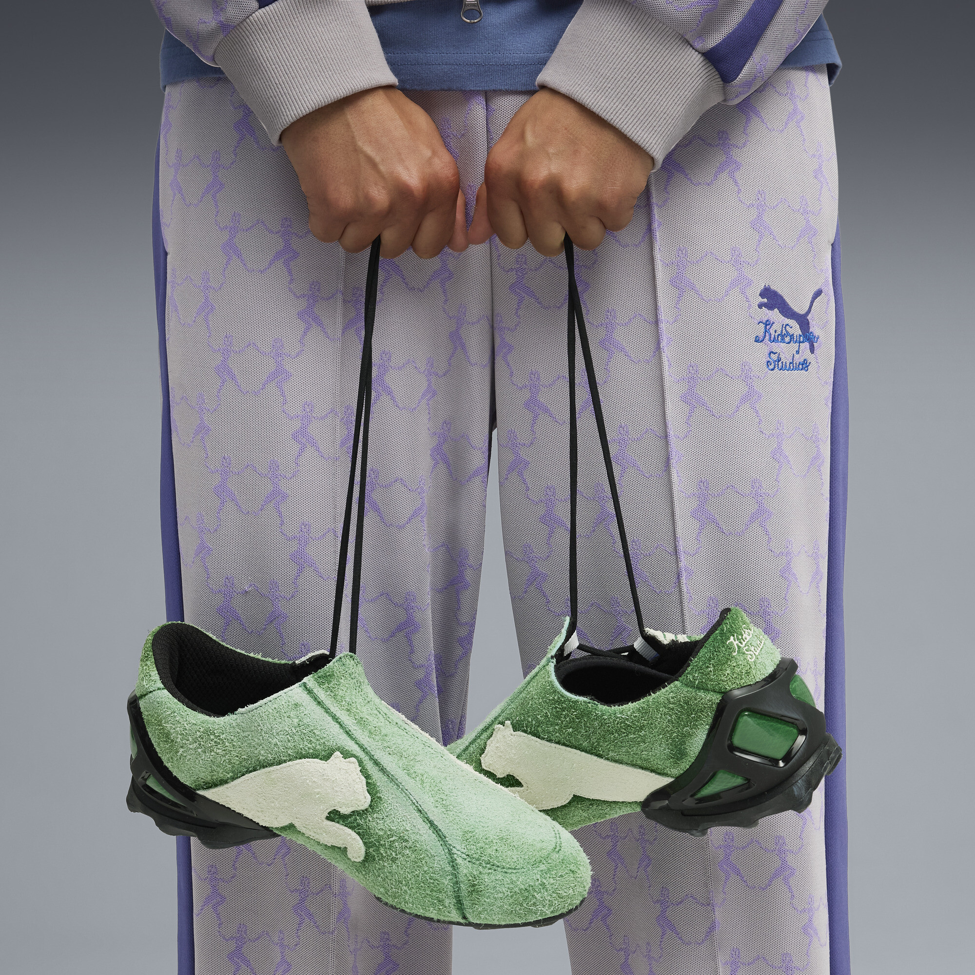 PUMA x KIDSUPER V-S1 uniseks sneakers, Groen/Wit, Maat 42 thumbnail 8