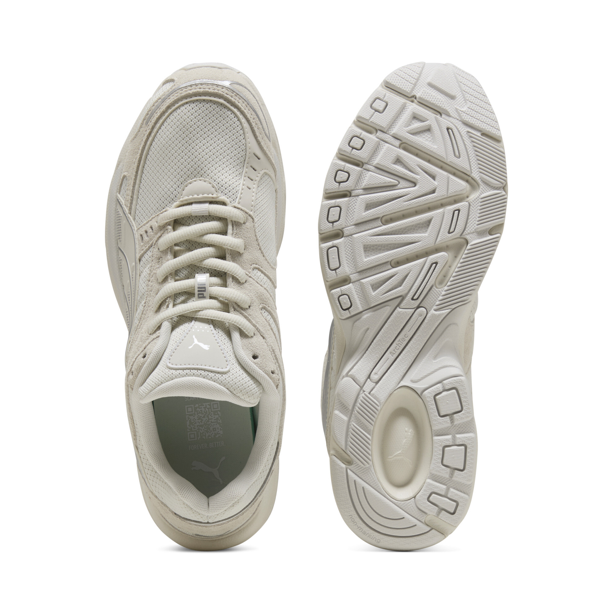 PUMA C25K uniseks sneakers, Grijs/Zilver, Maat 43 thumbnail 4