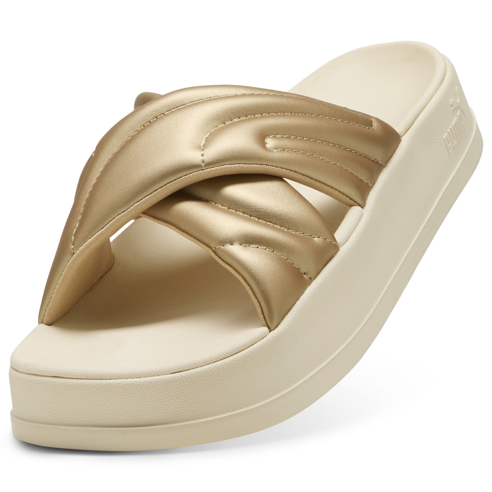 PUMA Leadcat Platform Metallic sandalen voor Dames, Goud, Maat 39 thumbnail 2