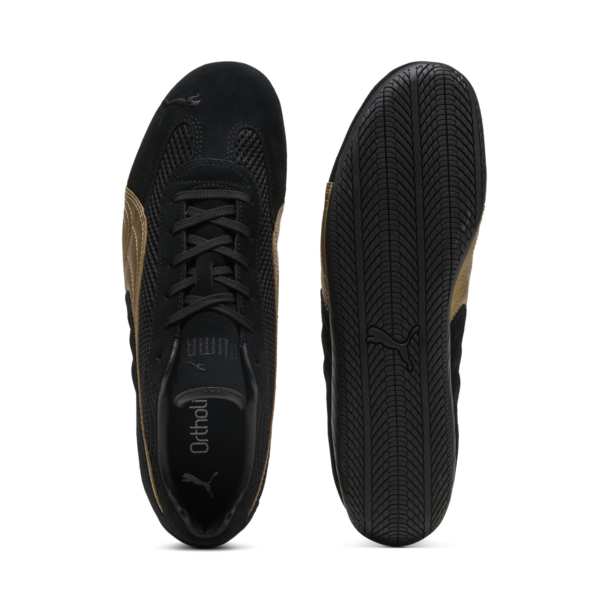 PUMA Speedcat Premium sneakers uniseks, Zwart/Goud, Maat 44,5 thumbnail 4