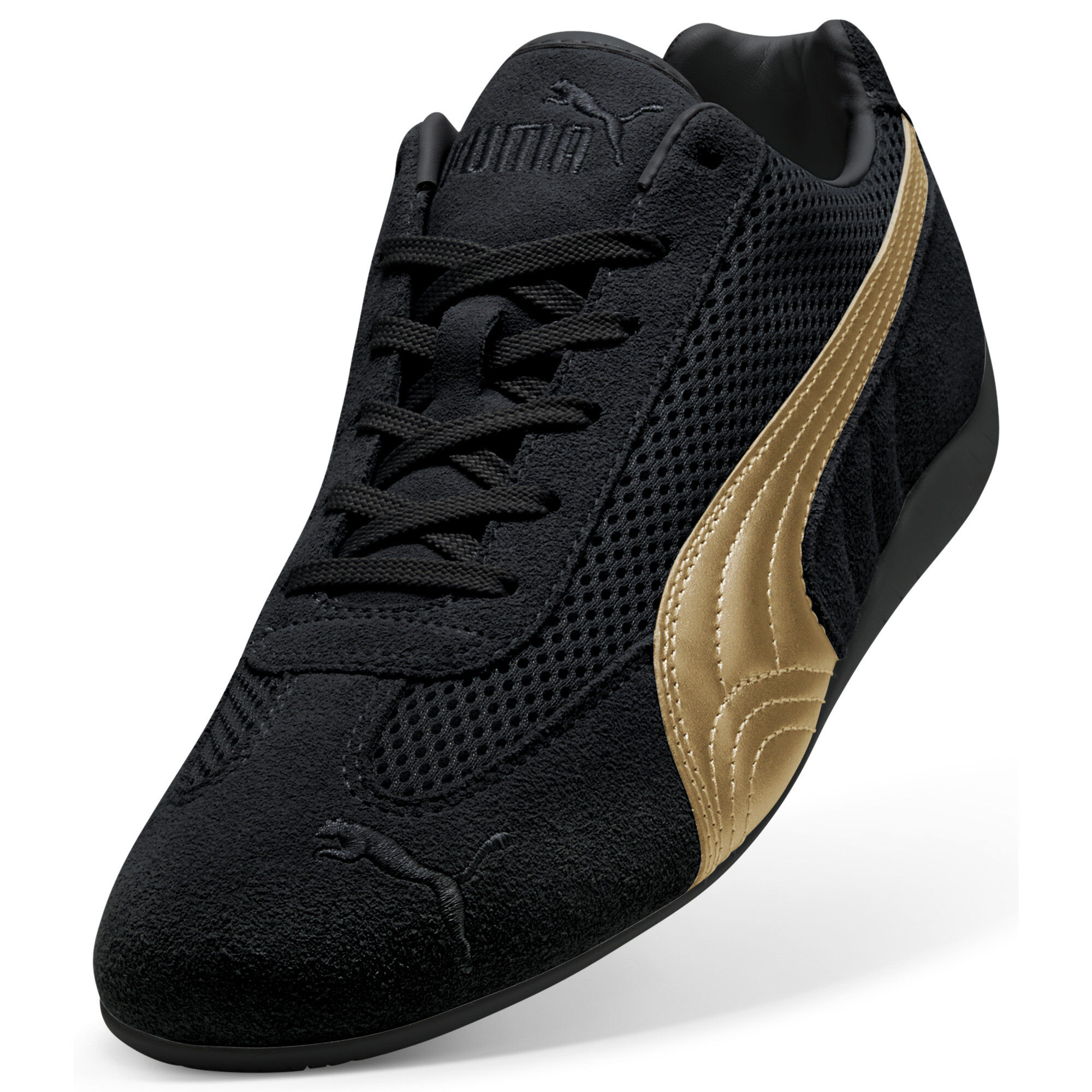 PUMA Speedcat Premium sneakers uniseks, Zwart/Goud, Maat 44,5 thumbnail 2