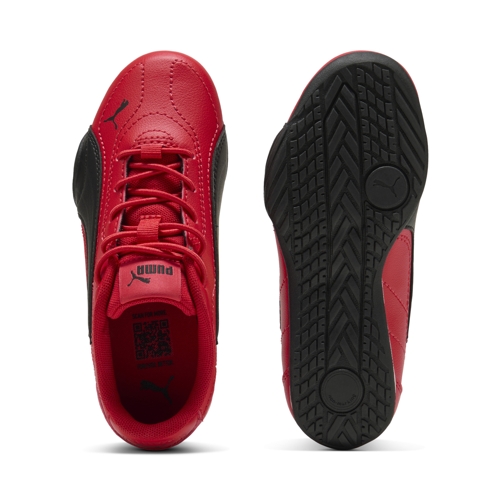 PUMA Catch sneakers, Zwart/Rood, Maat 32 thumbnail 4