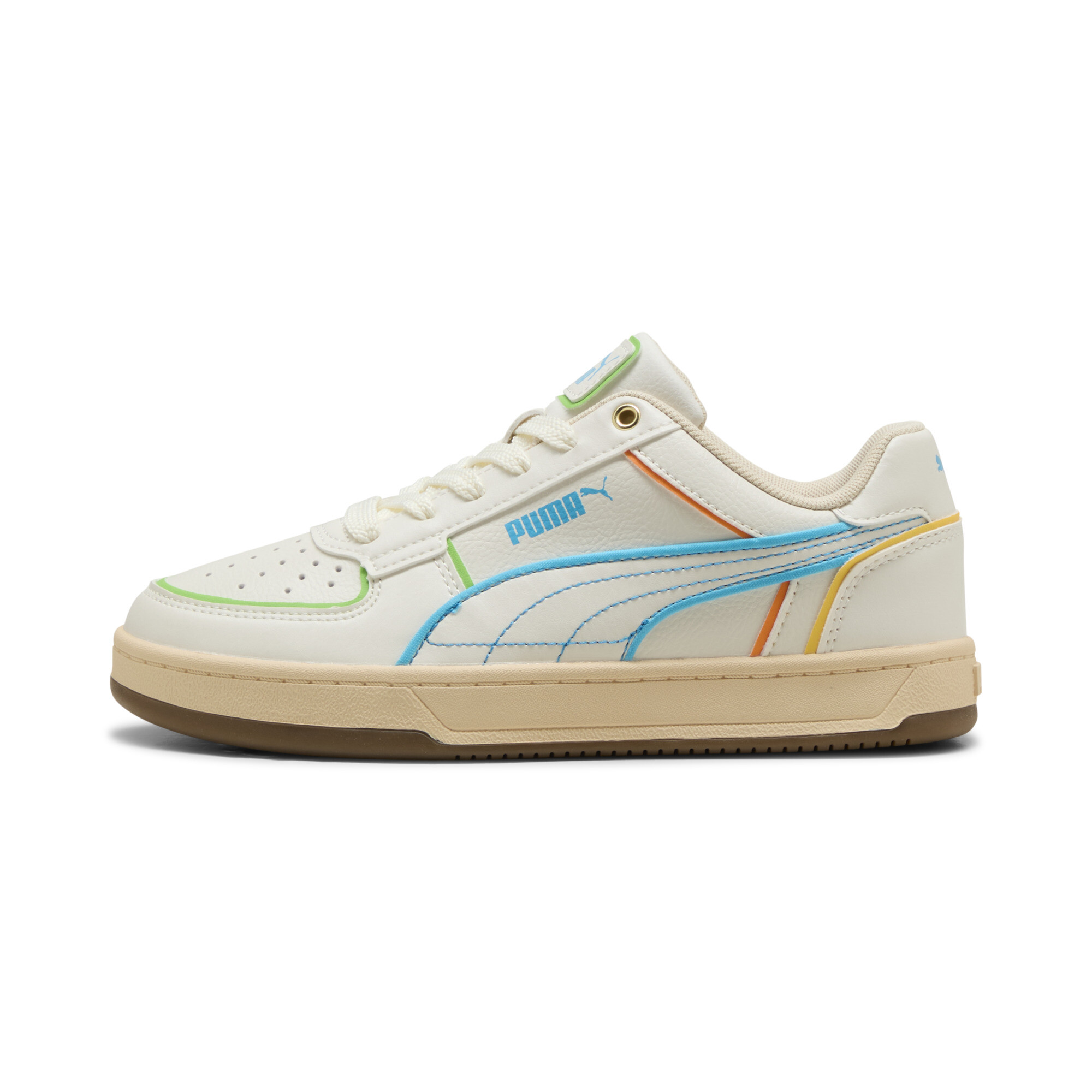 PUMA Caven 2.0 SNKR Sdies Youth Shoes in Warm White/Speed Blue/Orange Glo - 403951_01